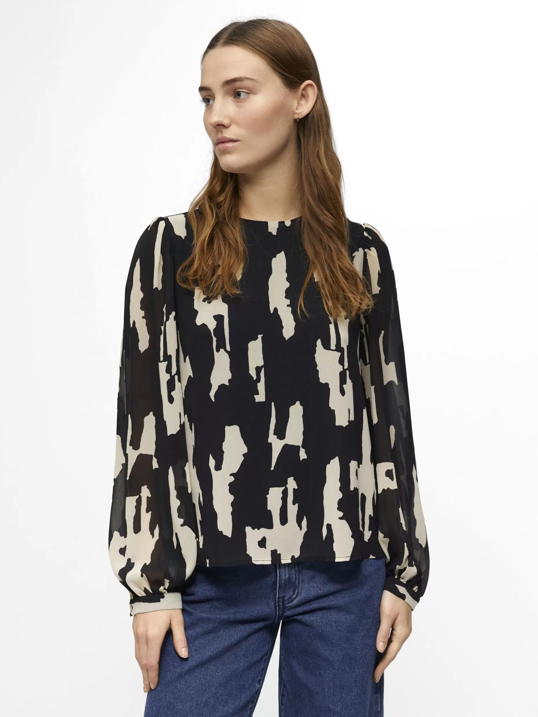 OBJECT BALLONMOUWEN BLOUSE Black Cheap