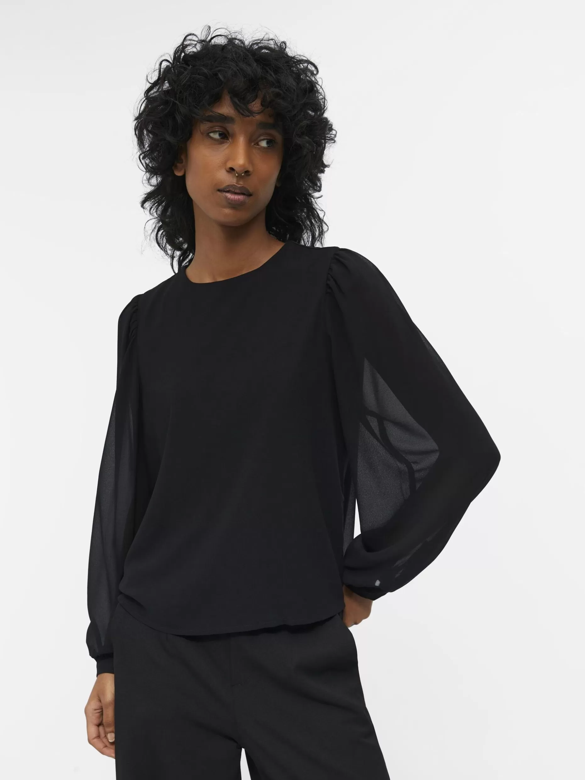 OBJECT BALLONMOUWEN BLOUSE Black Sale