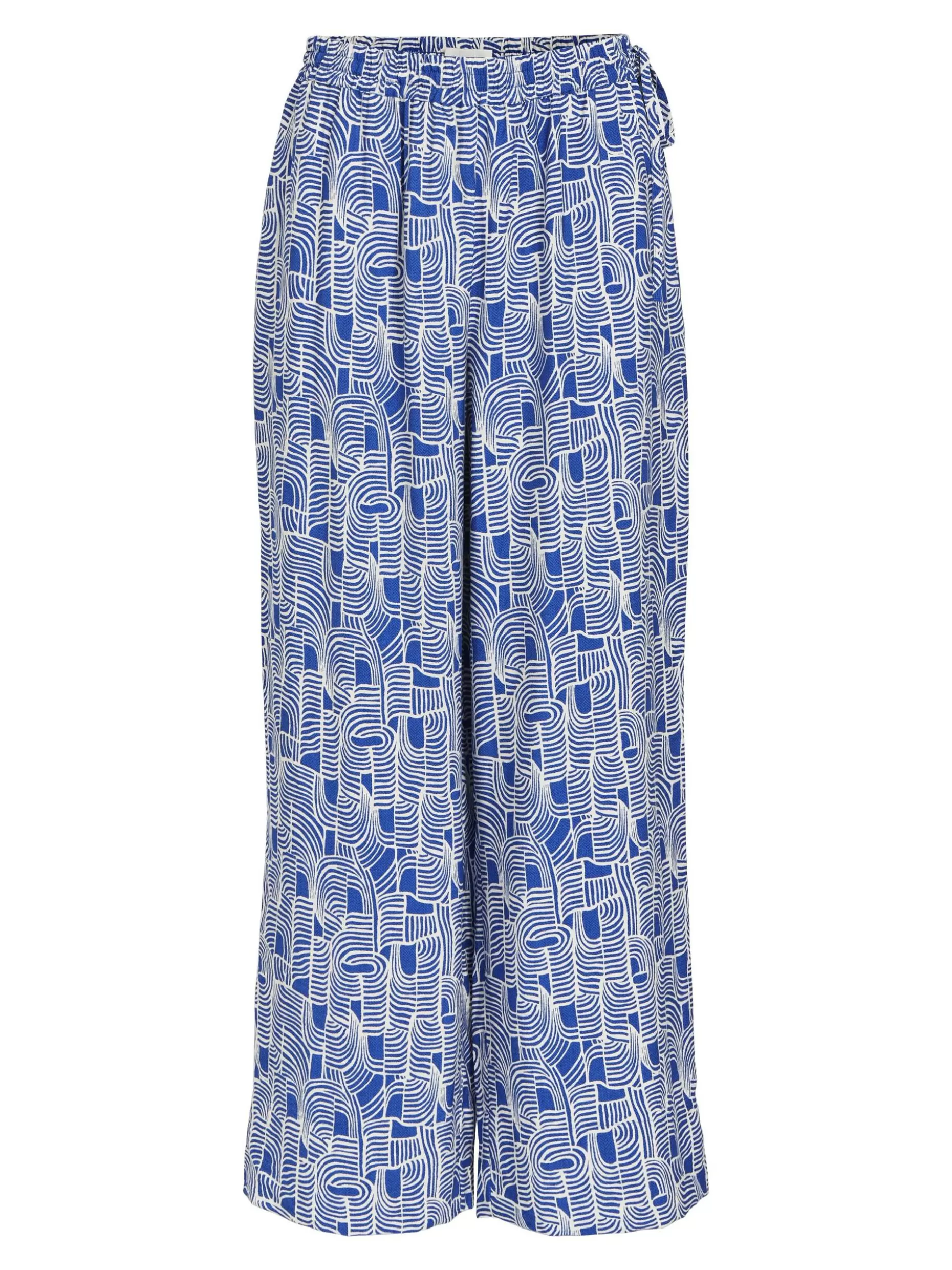 OBJECT BEDRUKT WIDE LEG BROEK Palace Blue Clearance