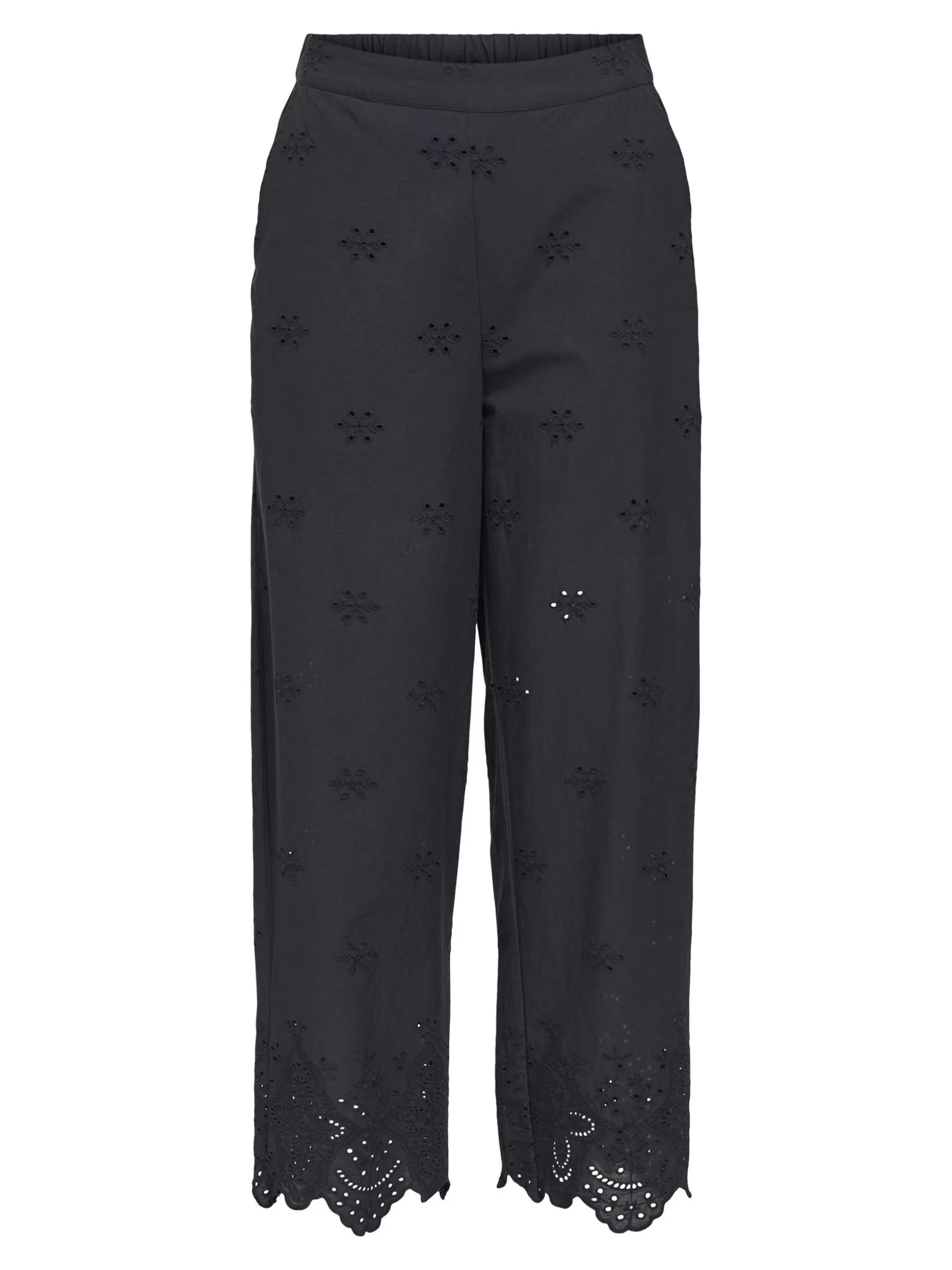 OBJECT BRODERIE ANGLAISE BROEK Black Shop