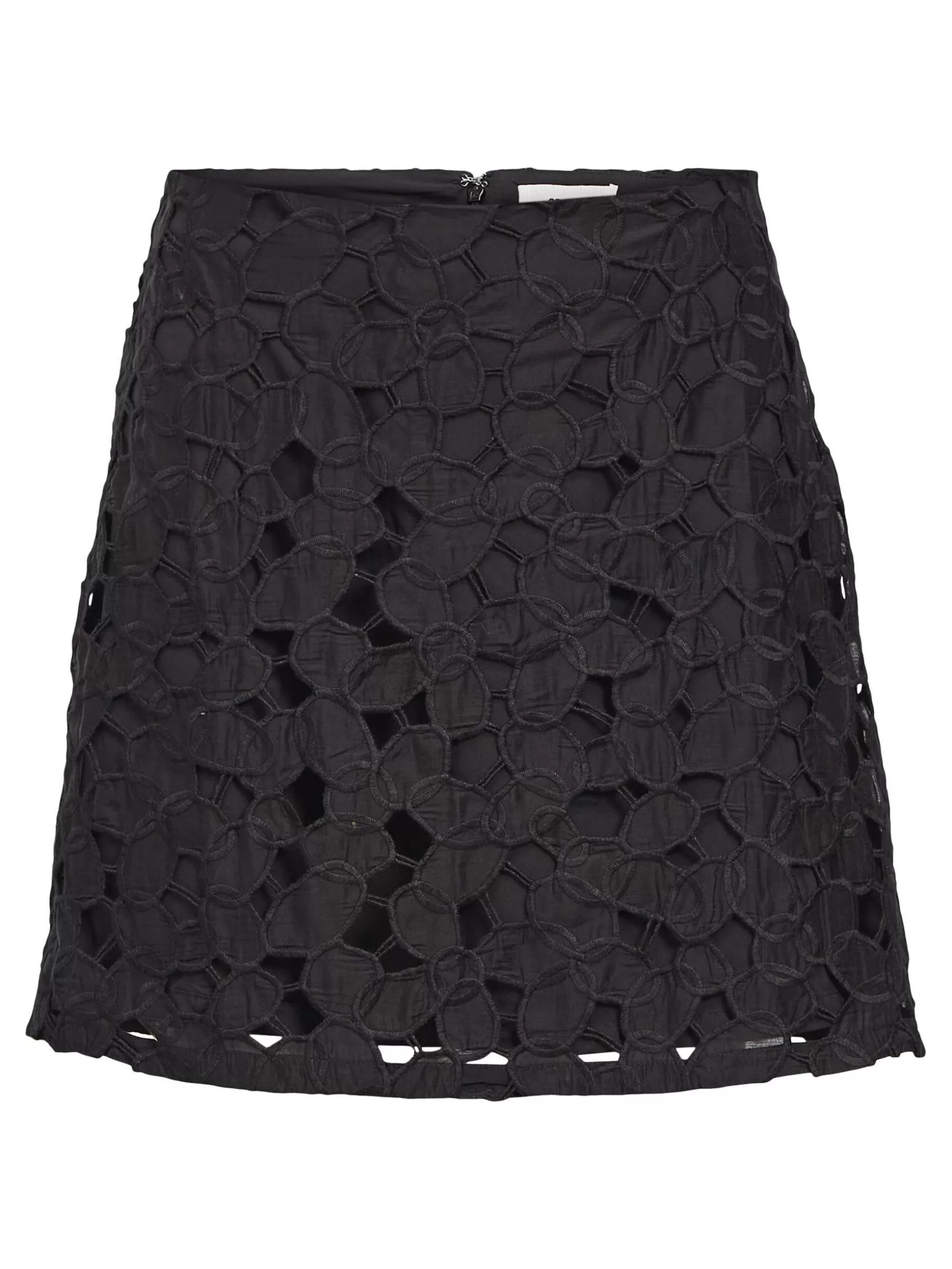 OBJECT BRODERIE ANGLAISE MINIROK Black New