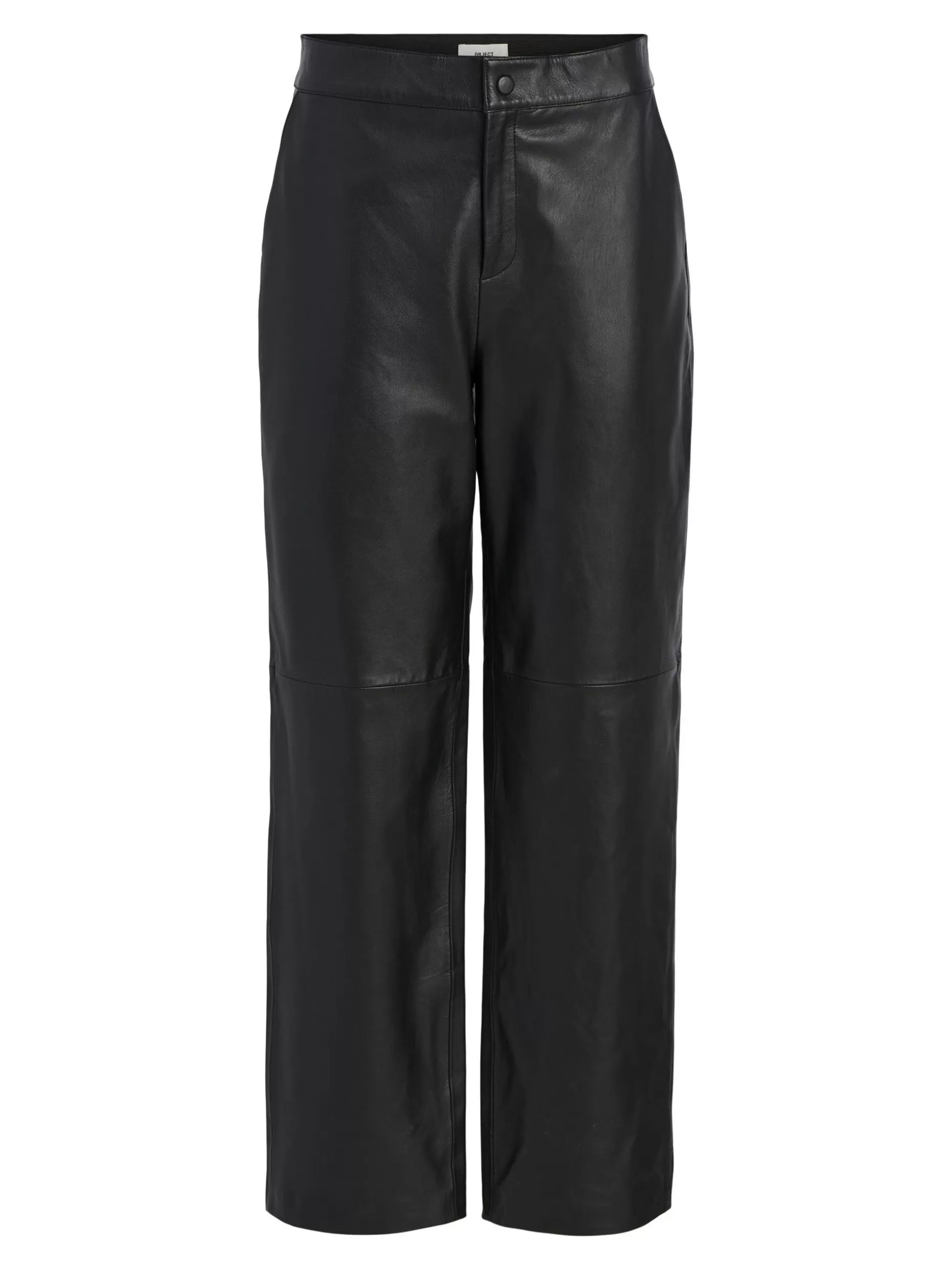 OBJECT CROPPED LEREN BROEK Black Shop