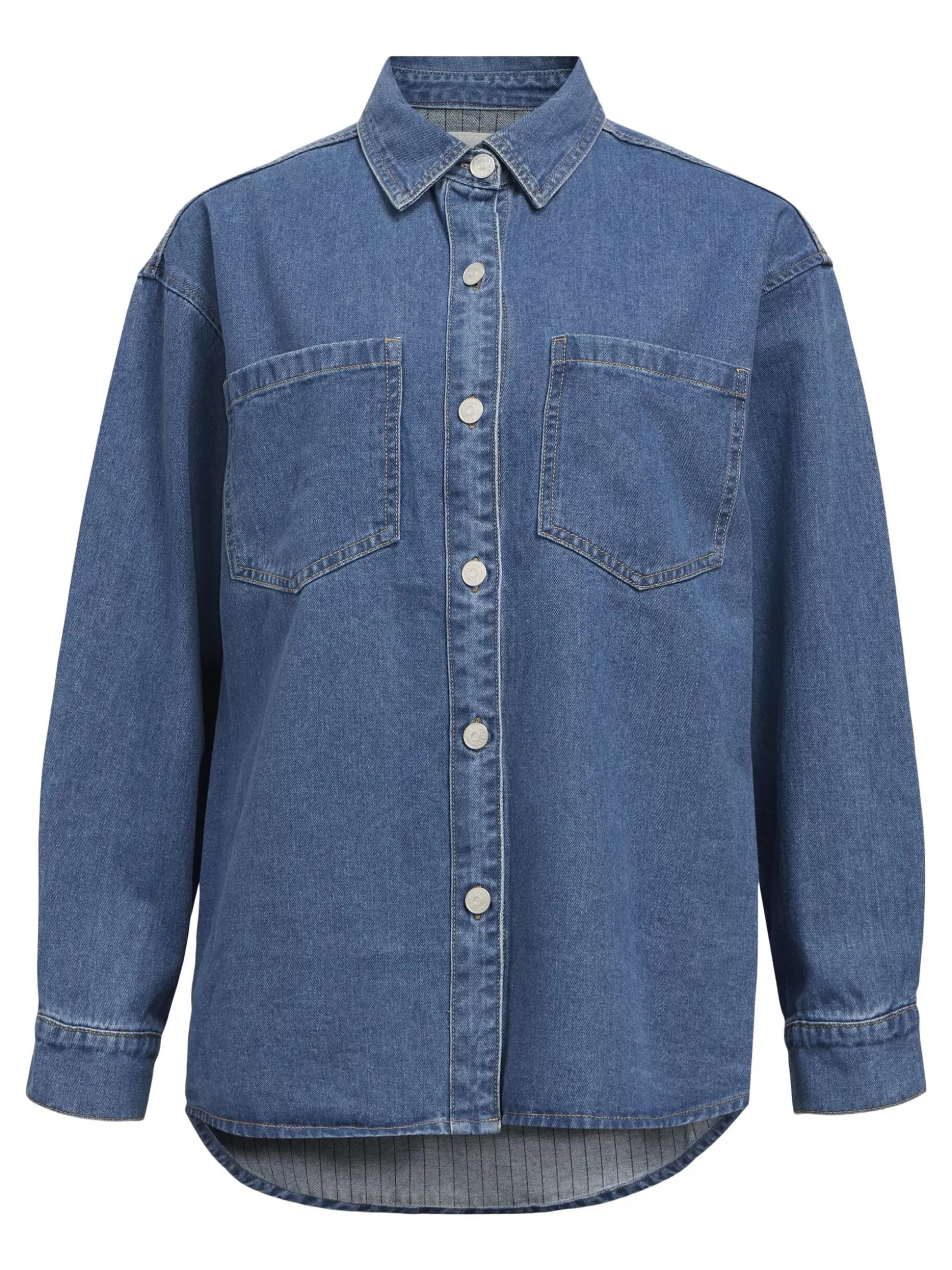 OBJECT DENIM OVERHEMD Medium Blue Denim Hot