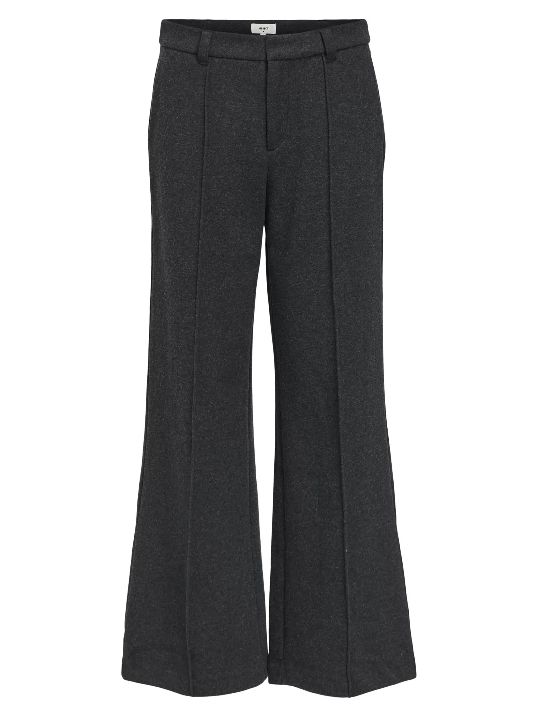 OBJECT FLARED BROEK Medium Grey Melange Online