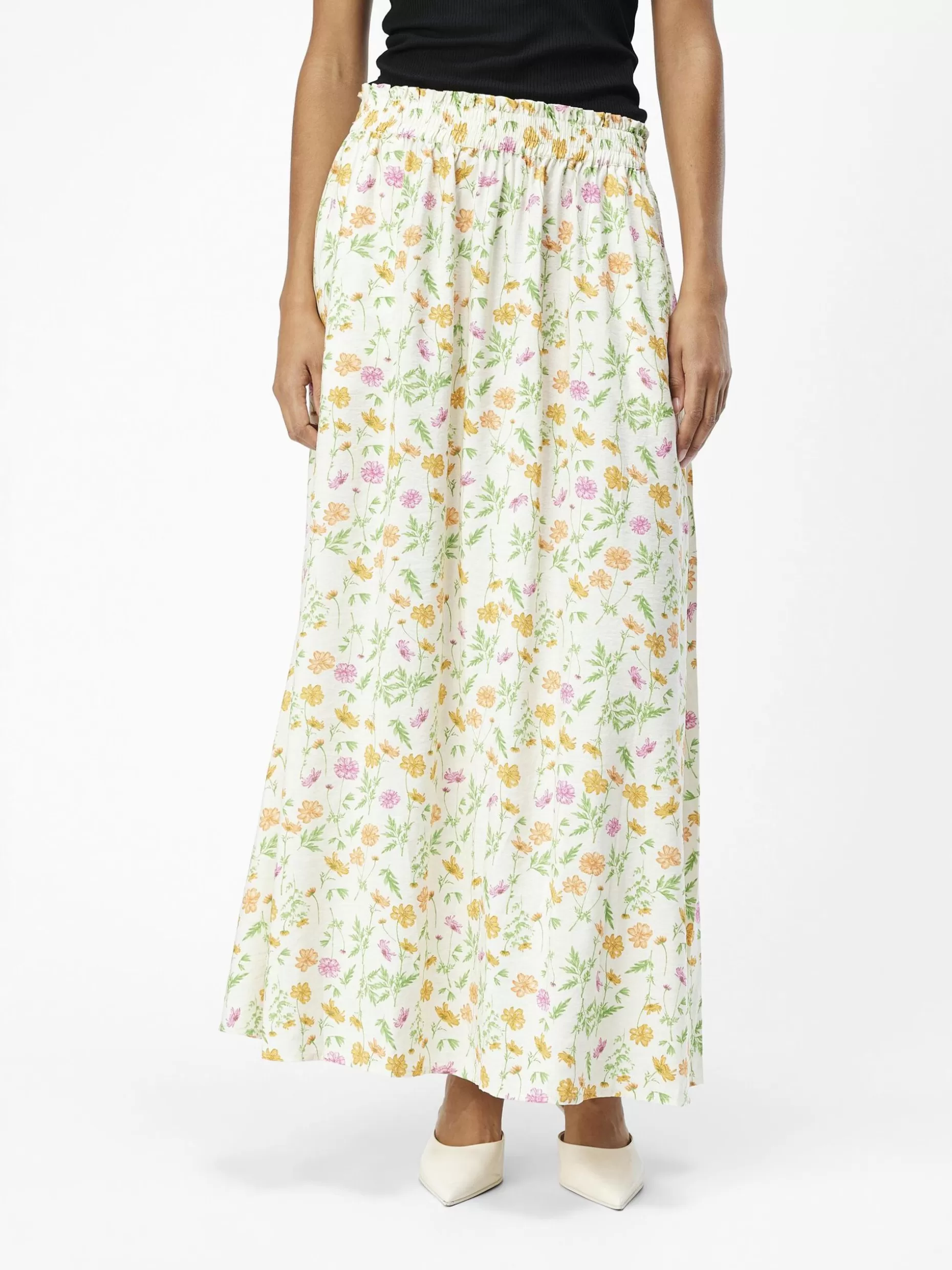 OBJECT GEBLOEMD MAXI ROK Sandshell Clearance