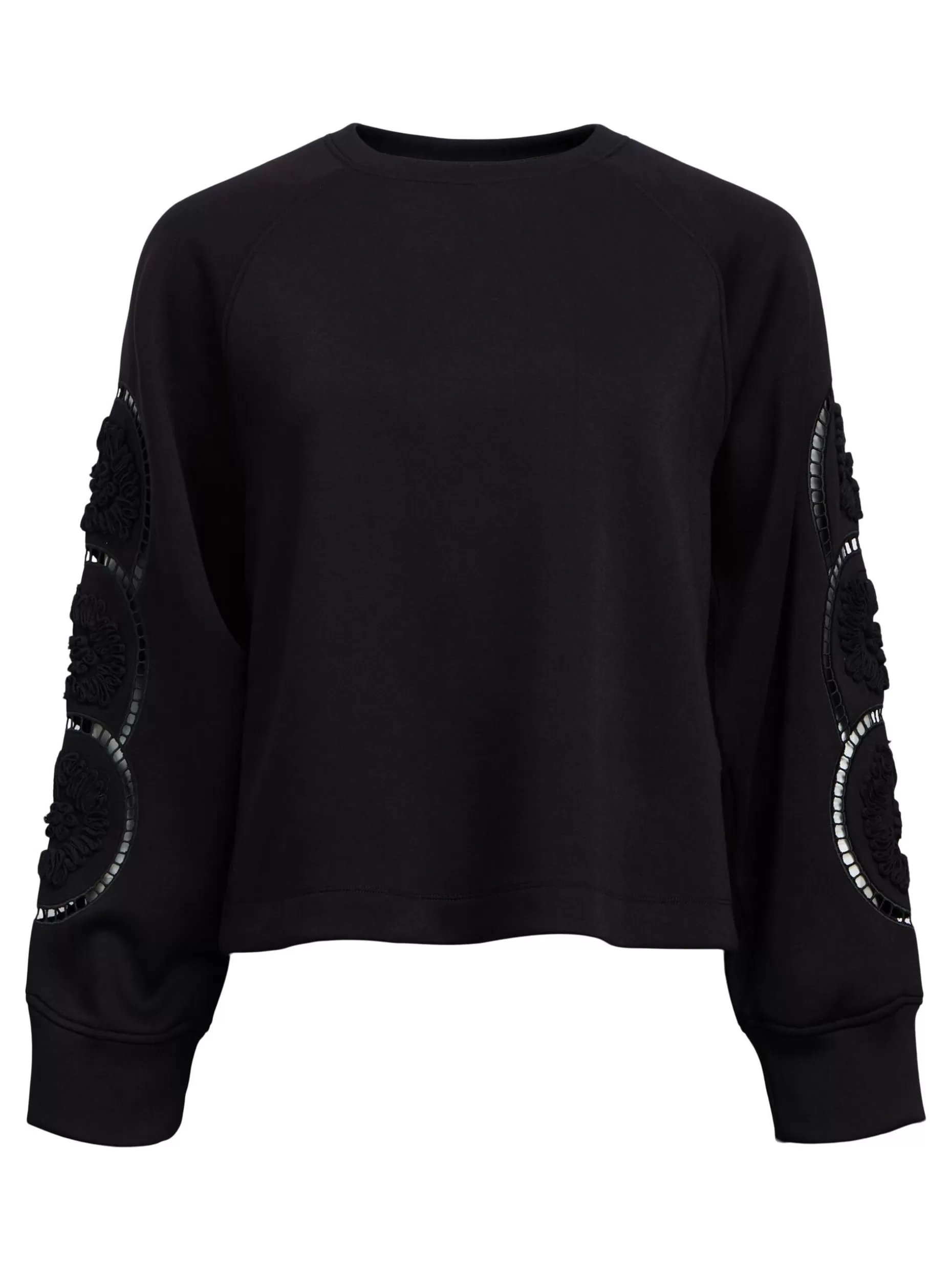 OBJECT GEBORDUURD SWEATSHIRT Black Best