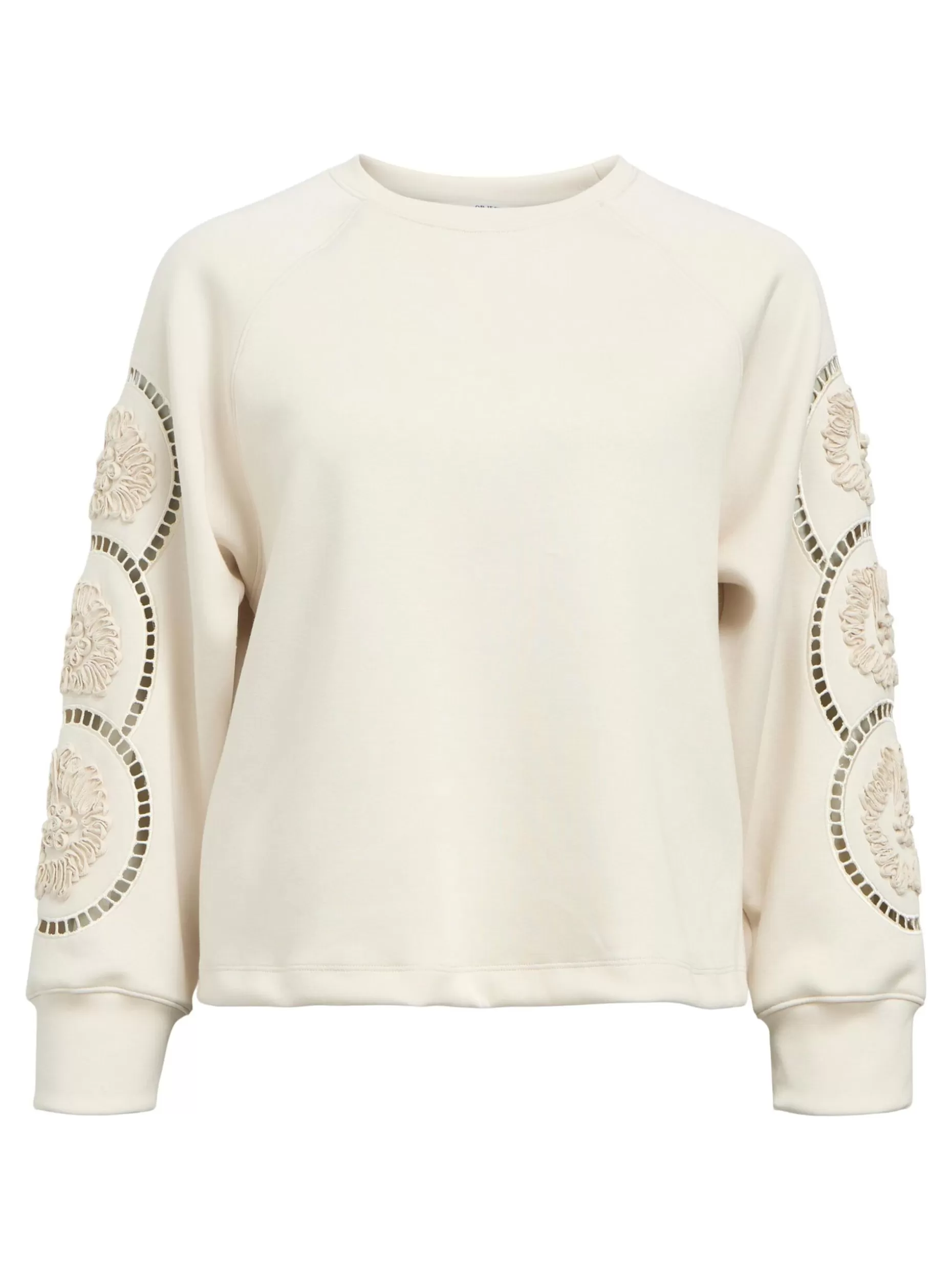 OBJECT GEBORDUURD SWEATSHIRT White Sand New