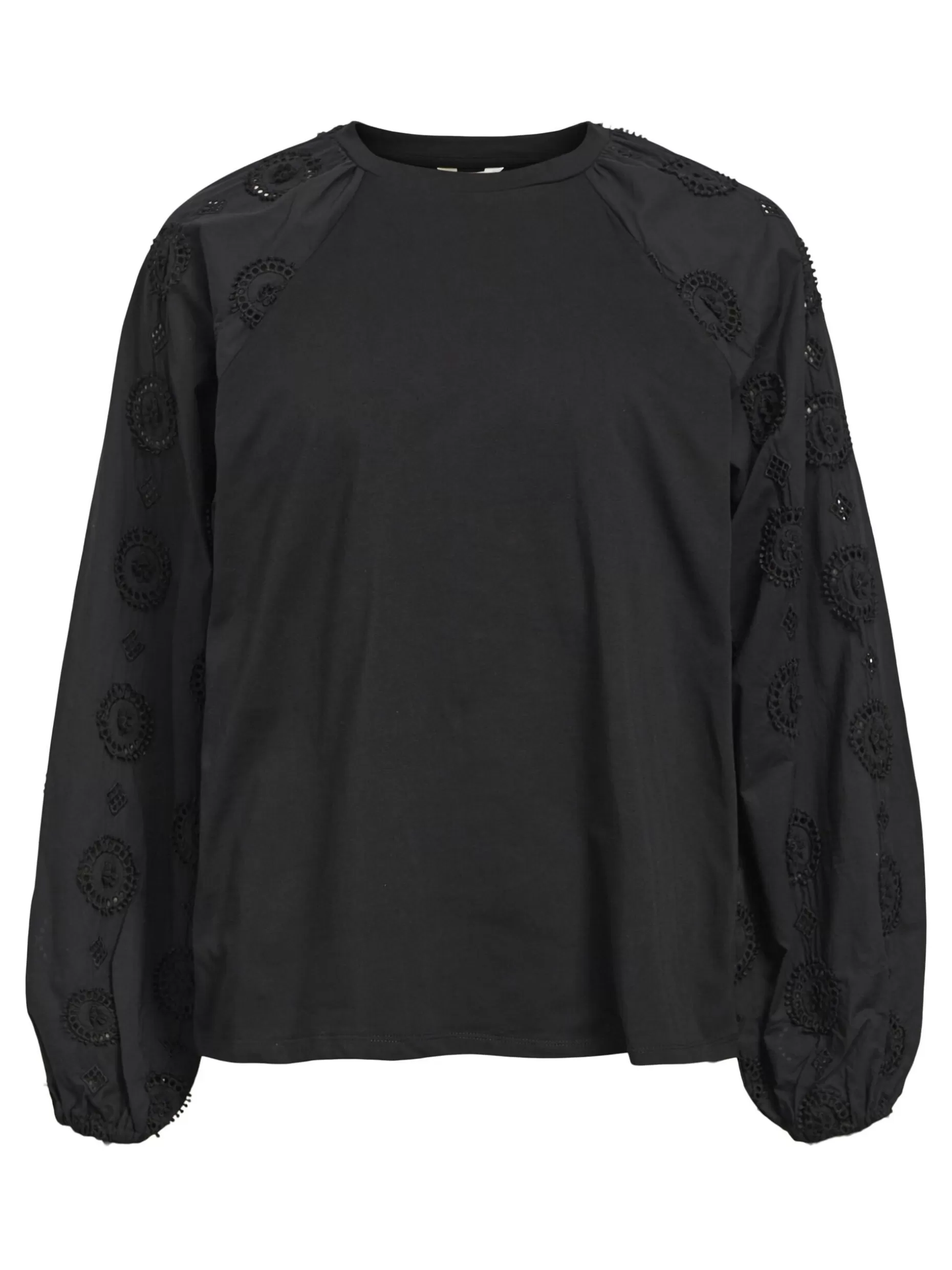 OBJECT GEBORDUURD TOP Black Cheap