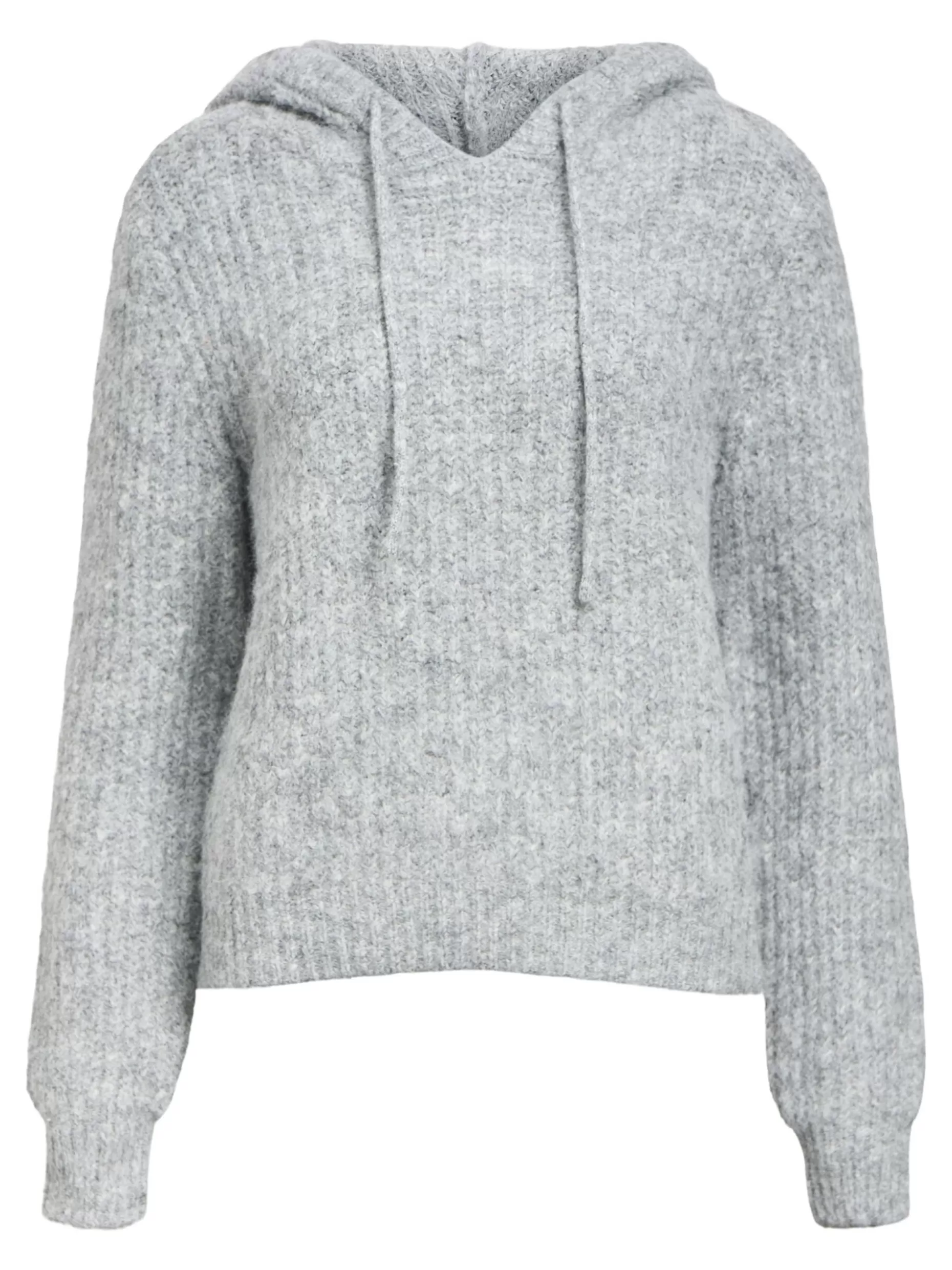 OBJECT GEBREID HOODIE Light Grey Melange Clearance