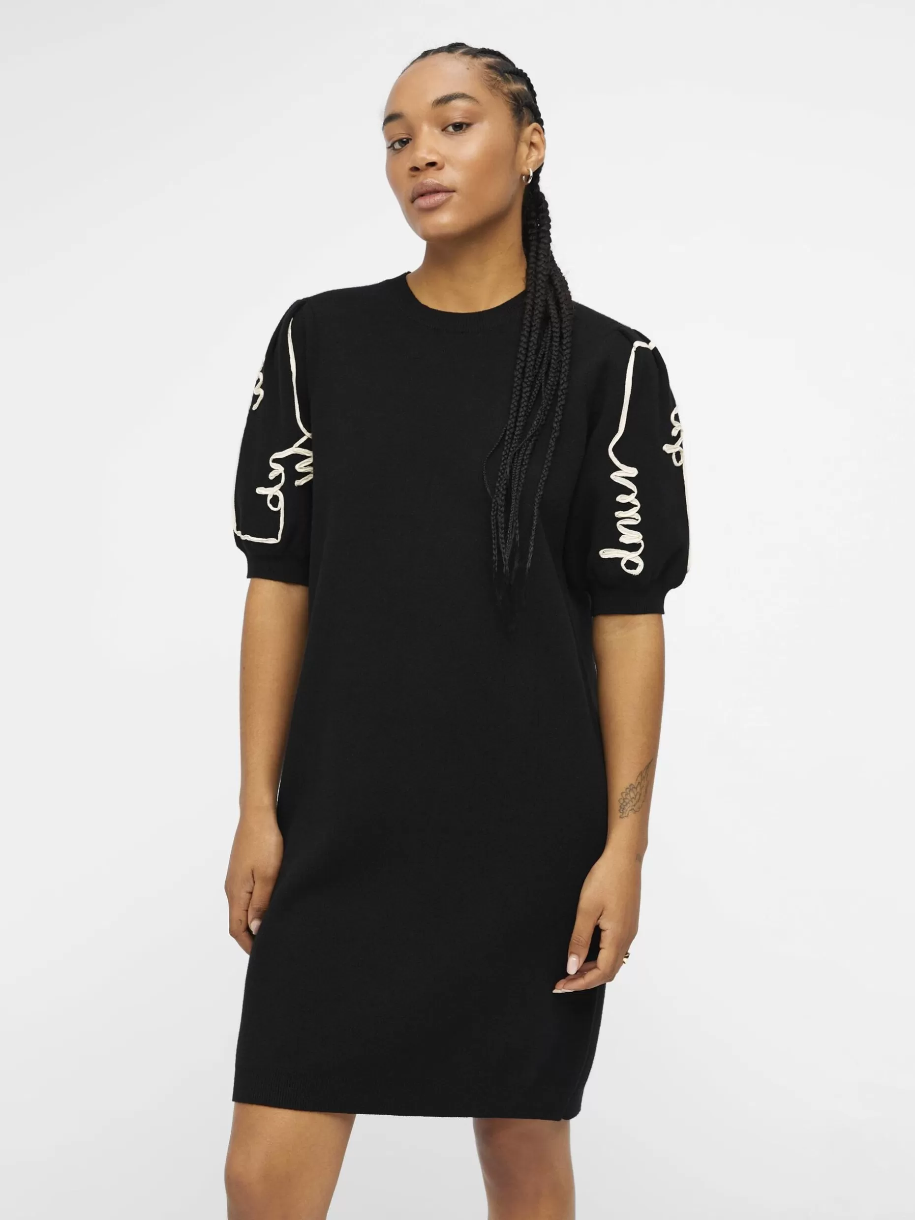 OBJECT GEBREID MIDI JURK Black Online