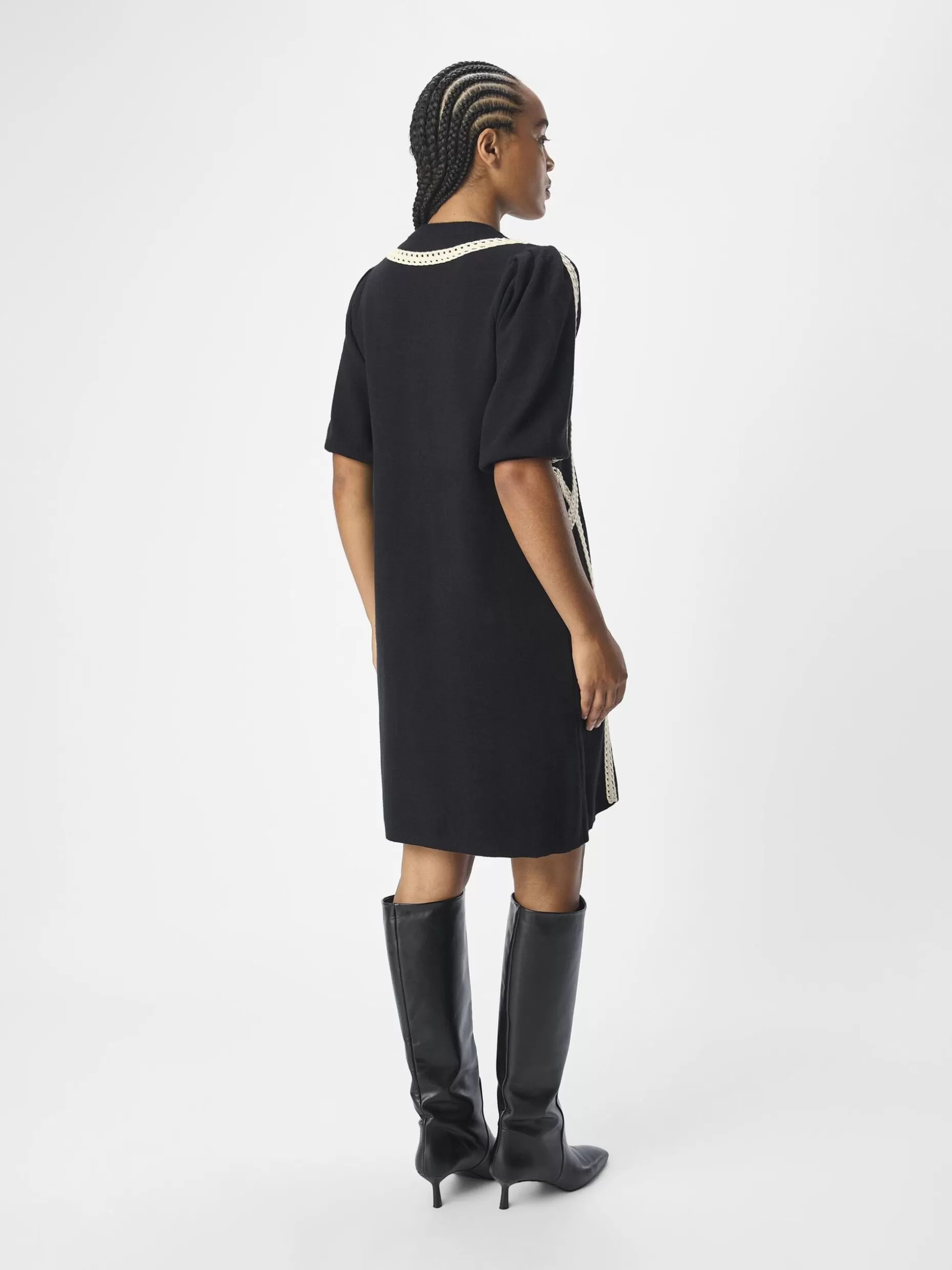 OBJECT GEBREID MIDI JURK Black Best Sale