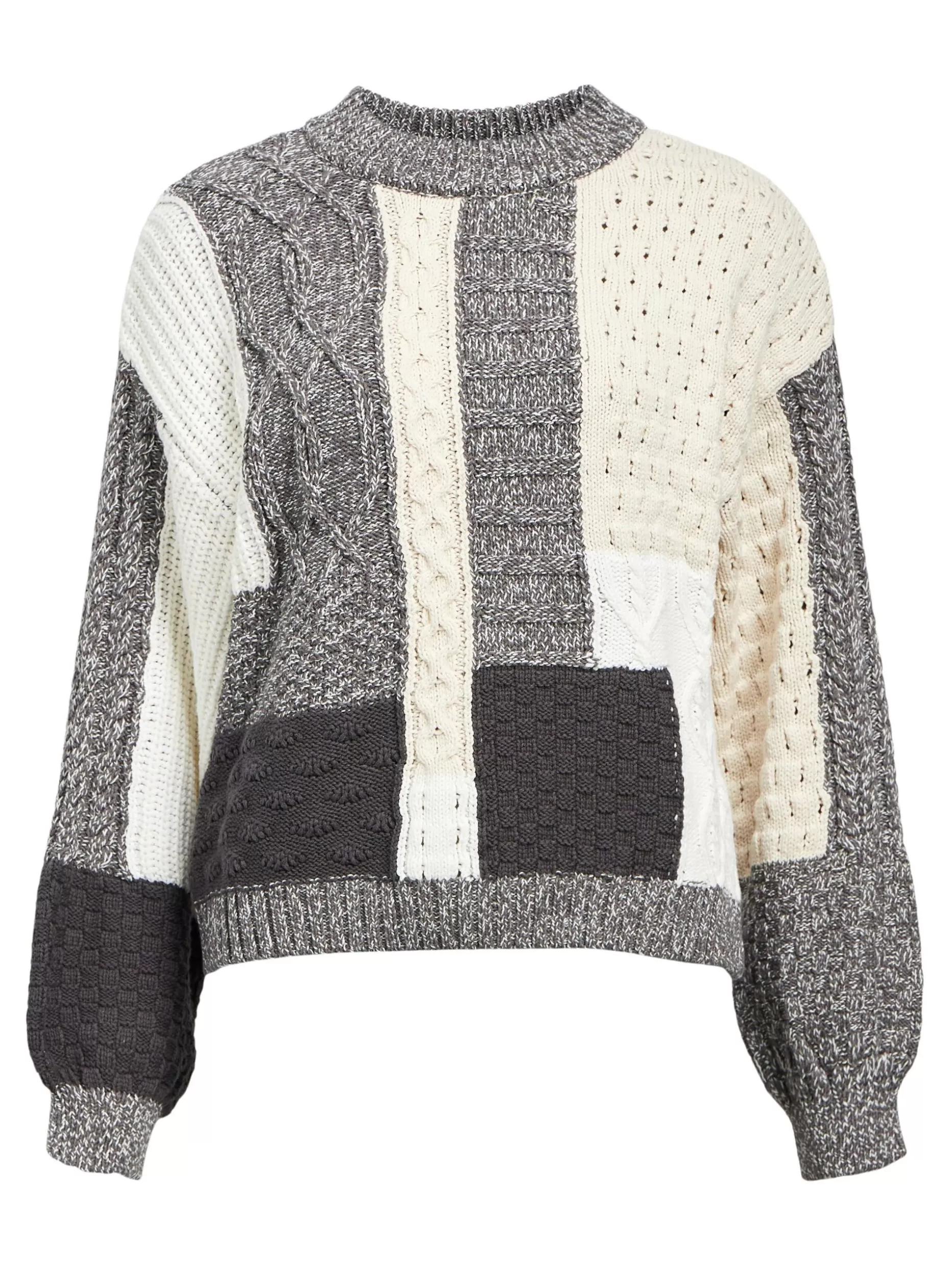 OBJECT GEBREIDE KABELS SWEATER White Sand Clearance