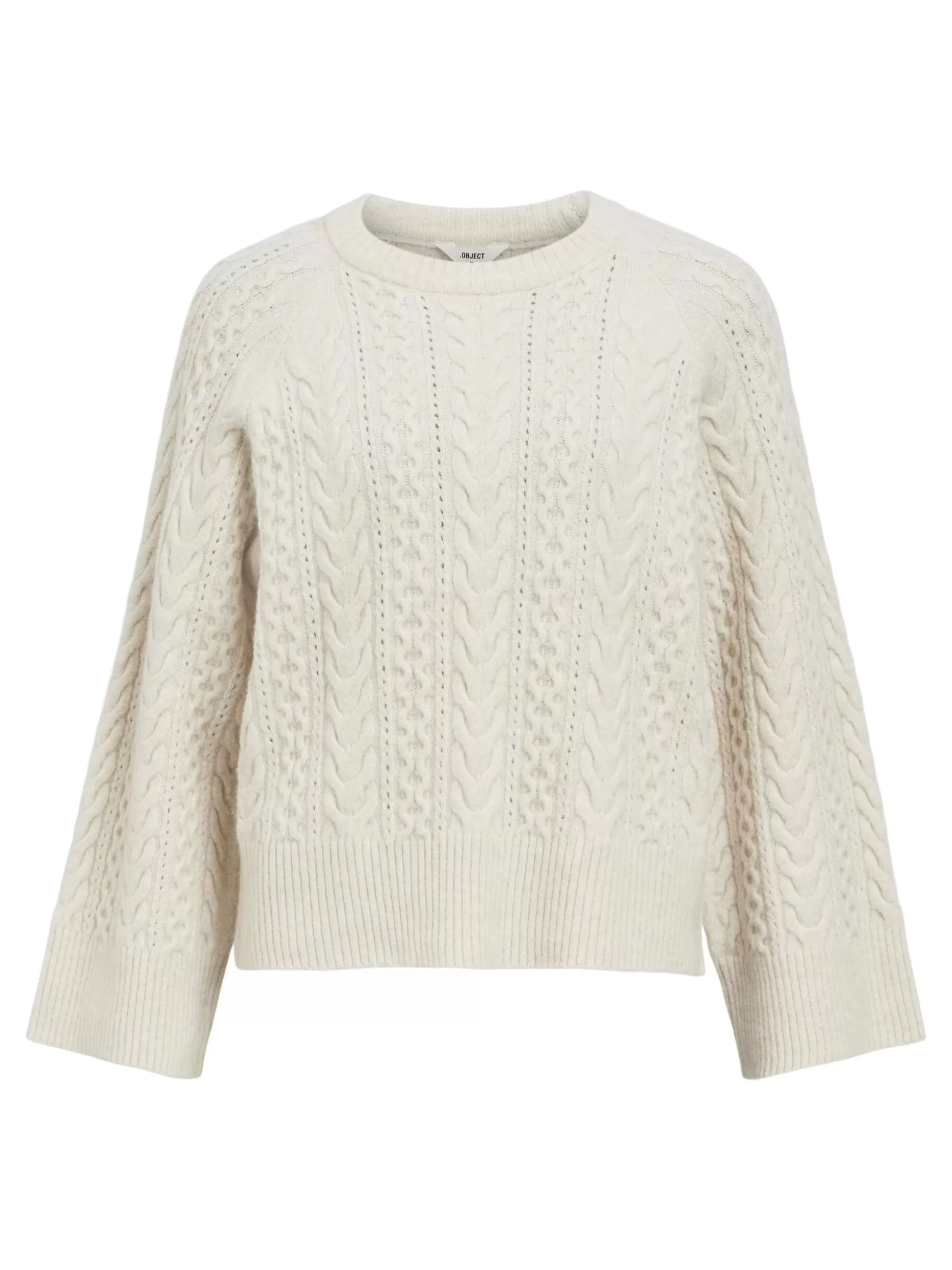 OBJECT GEBREIDE KABELS SWEATER White Sand Clearance