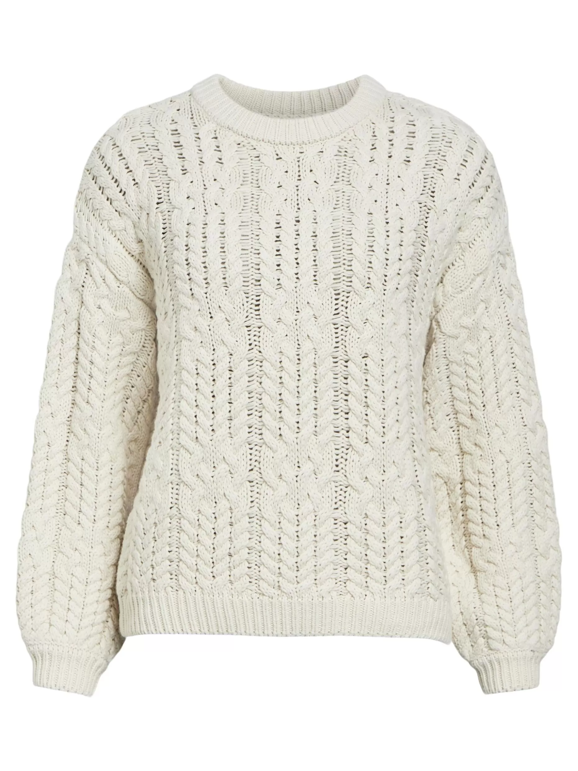 OBJECT GEBREIDE KABELS SWEATER White Sand Cheap