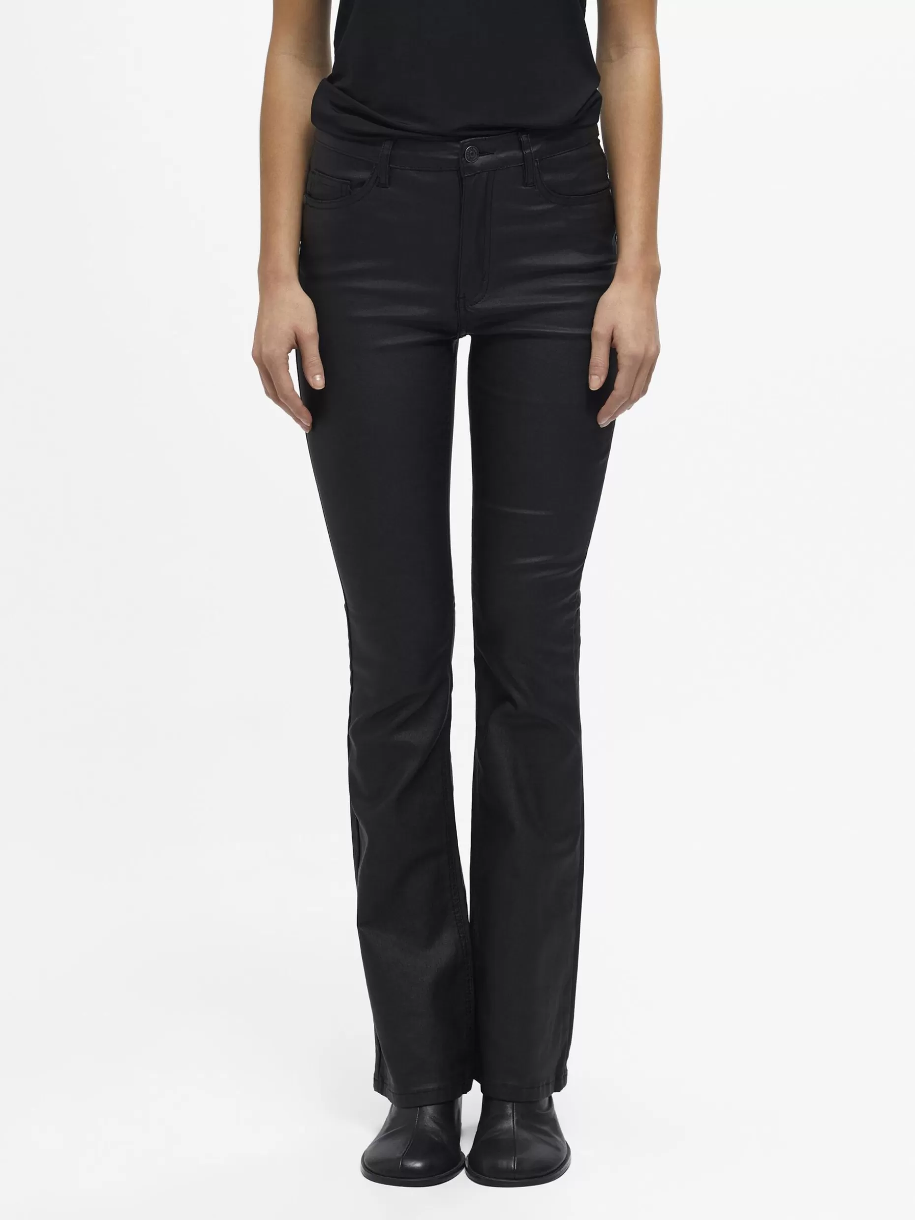 OBJECT GECOATE FLARED JEANS Black Online