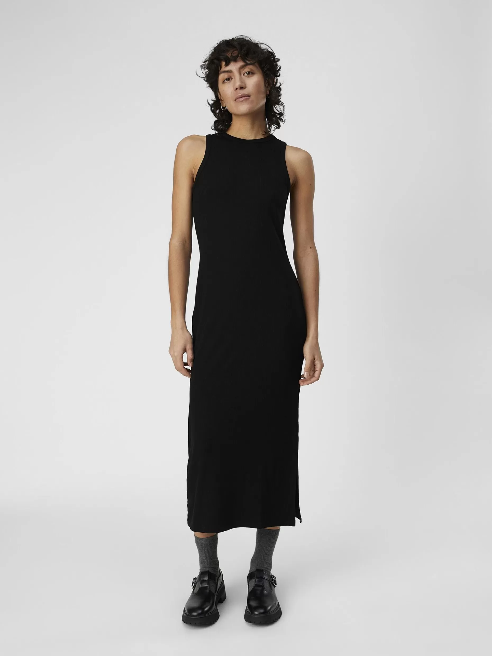 OBJECT GERIBBELD MAXI JURK Black Flash Sale