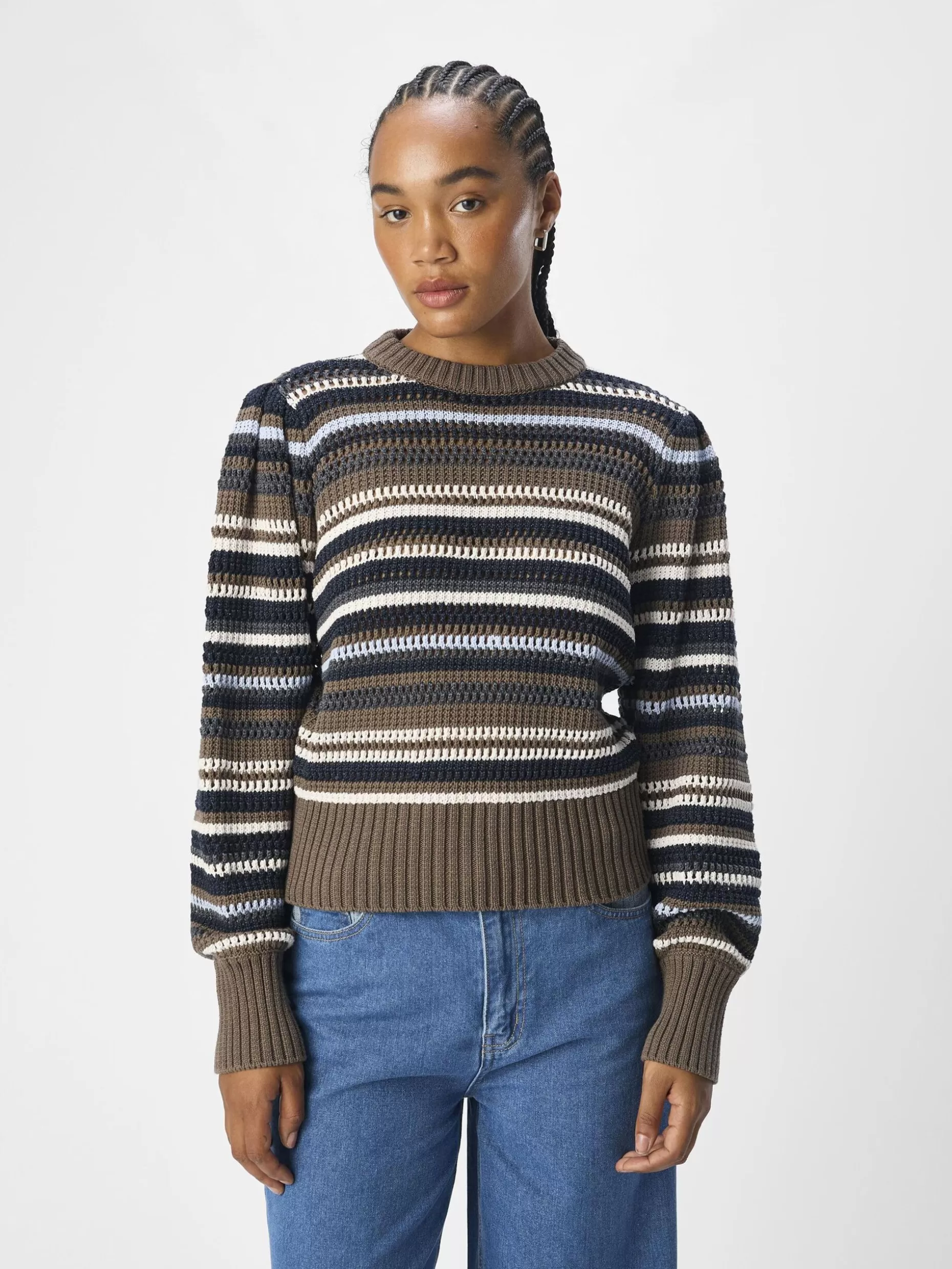 OBJECT GESTREEPT SWEATER Morel Cheap