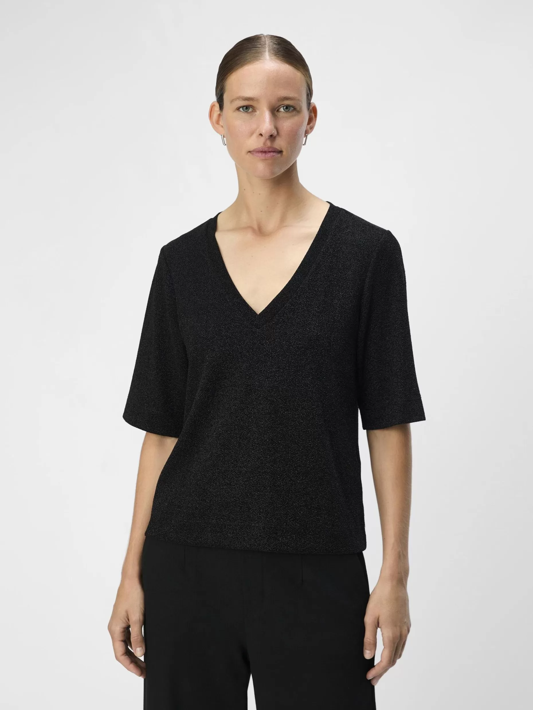 OBJECT GLITTER TOP Black Outlet