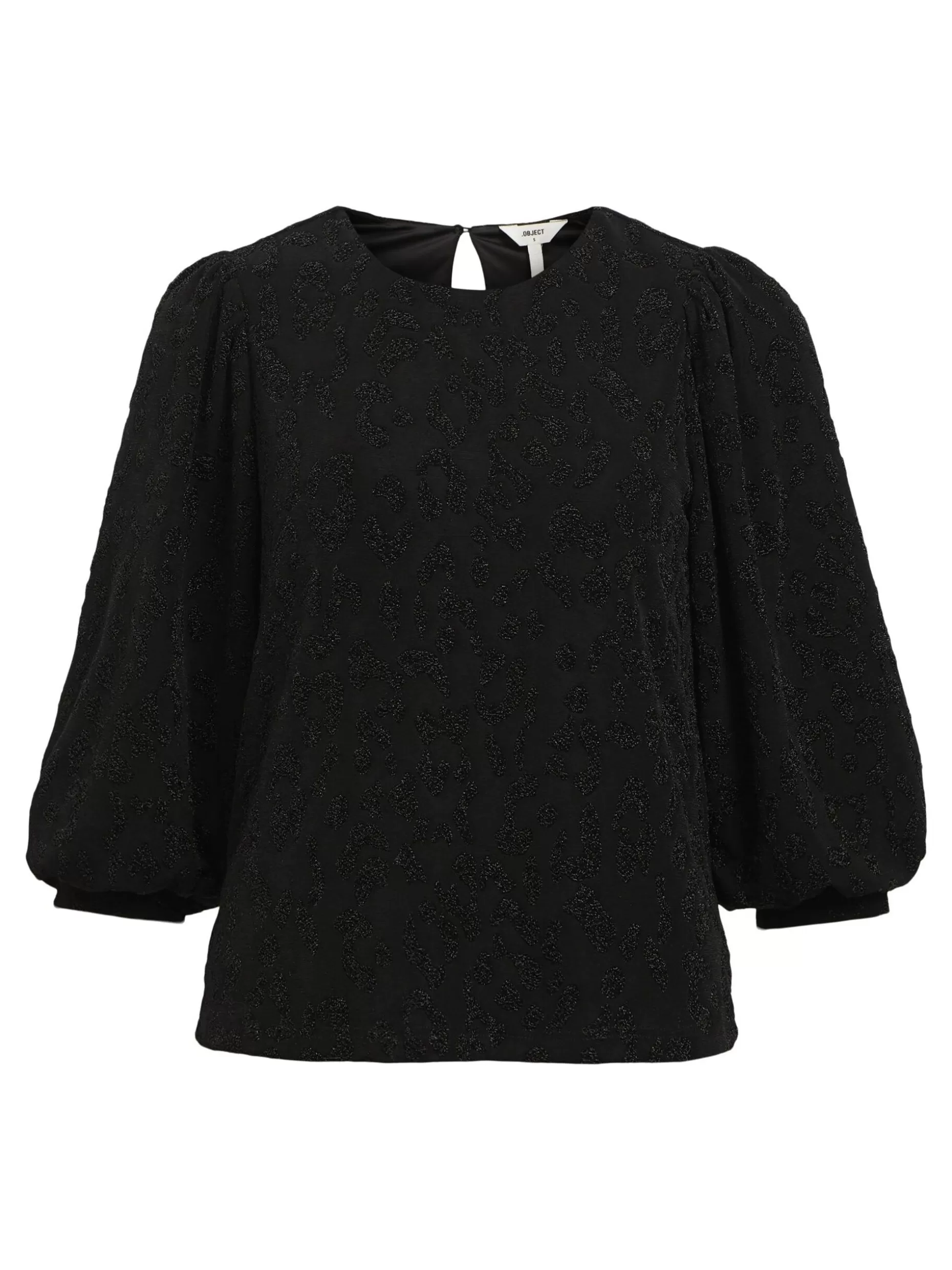 OBJECT GLITTER TOP MET POFMOUWEN Black Discount