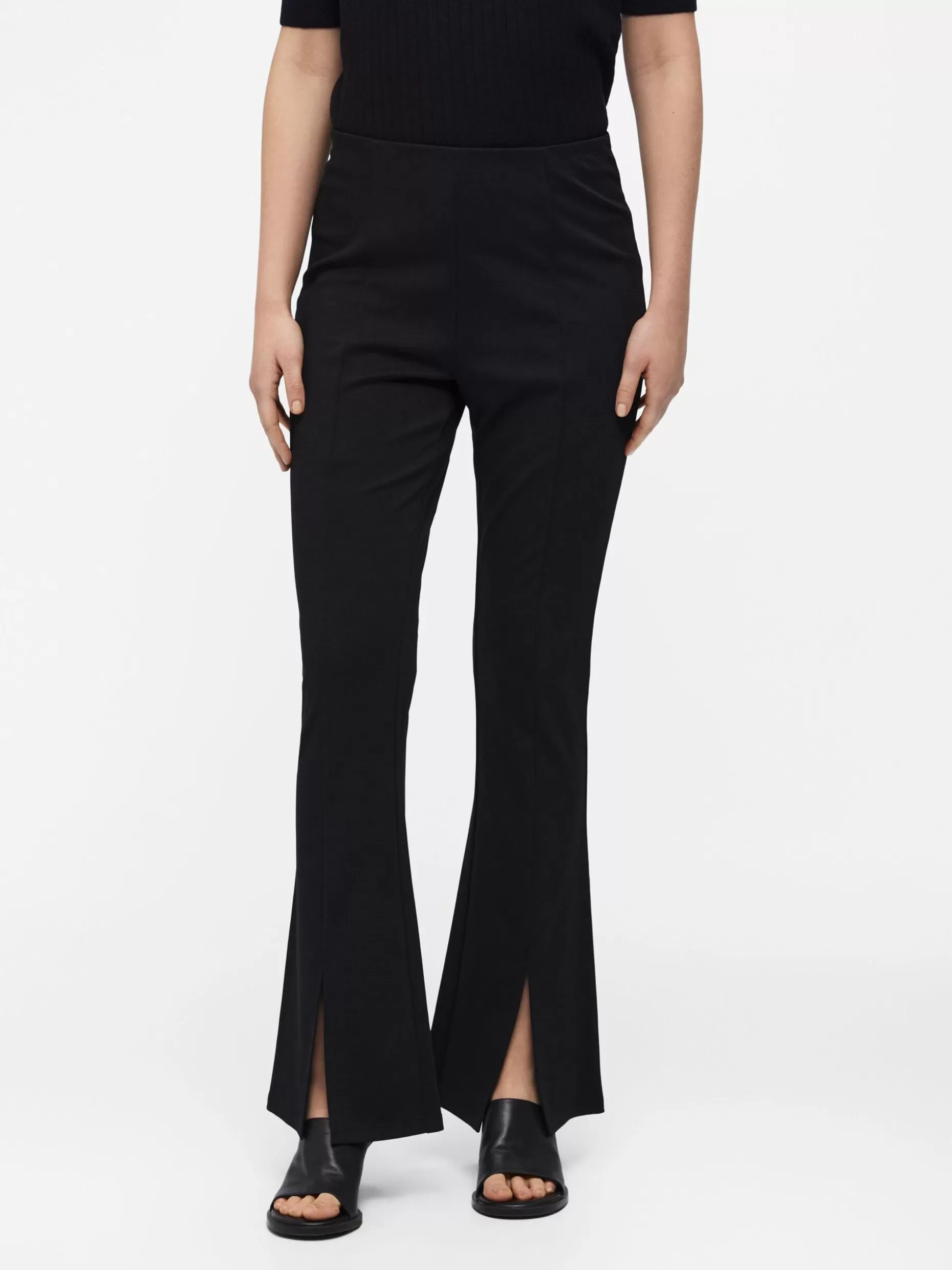 OBJECT HIGH-WAIST FLARED BROEK Black Clearance