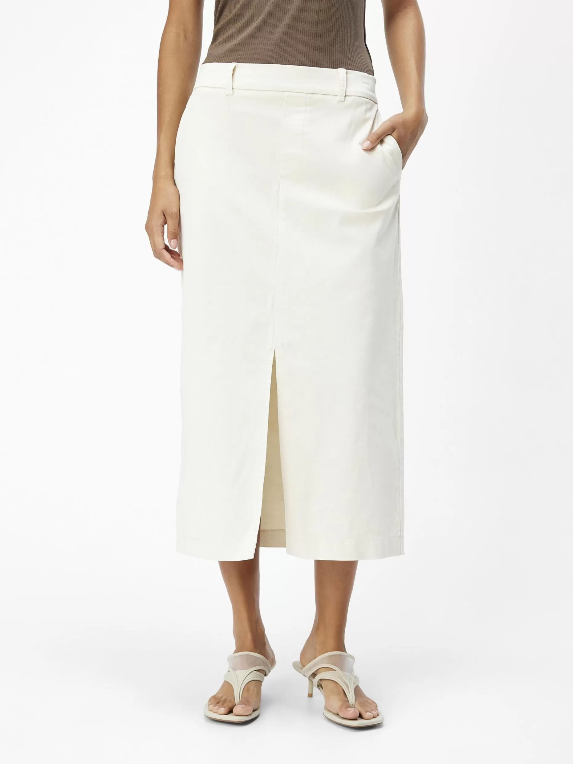 OBJECT HIGH-WAIST MIDDELLANGE ROK Tofu Discount