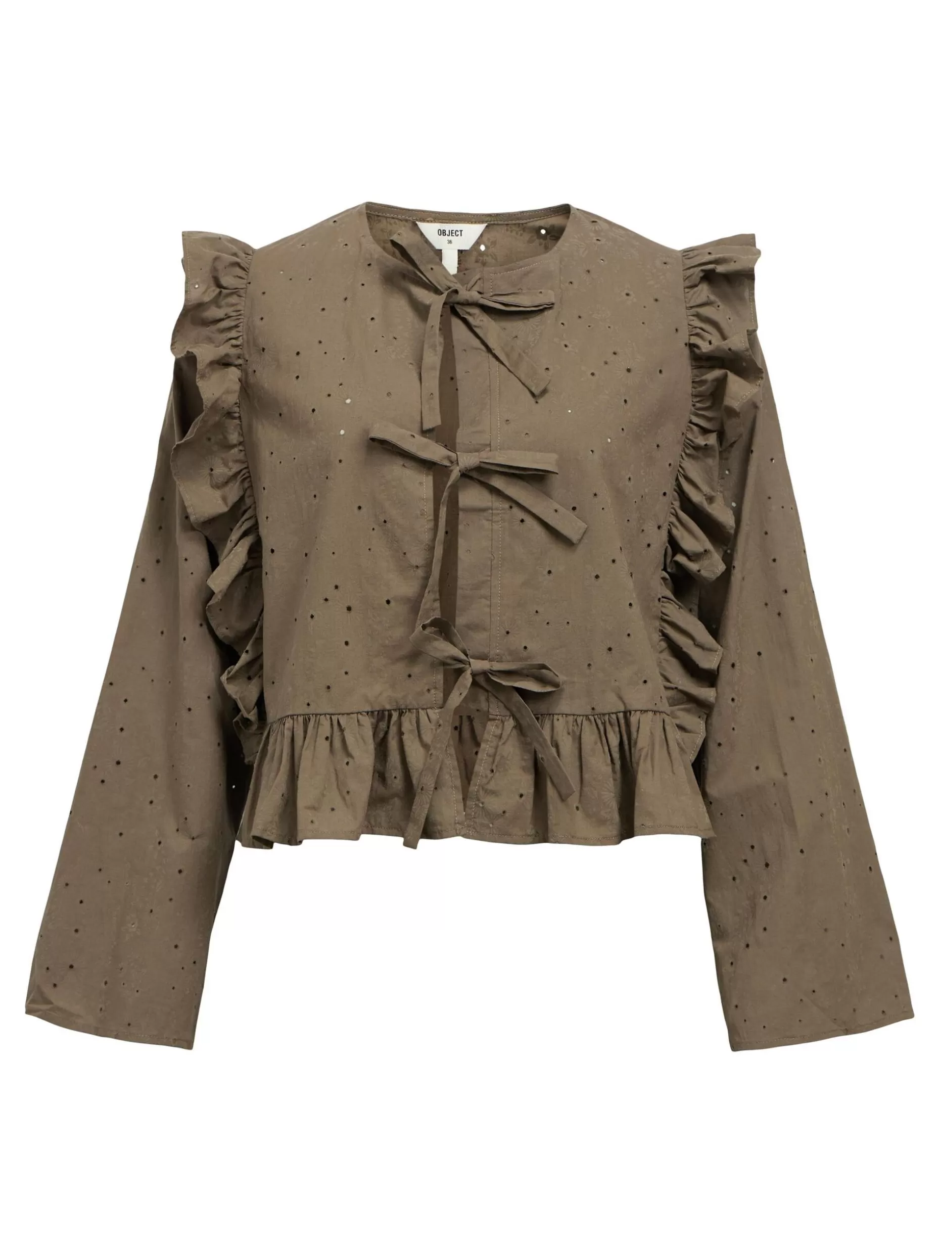 OBJECT JACQUARD BLOUSE Morel Fashion