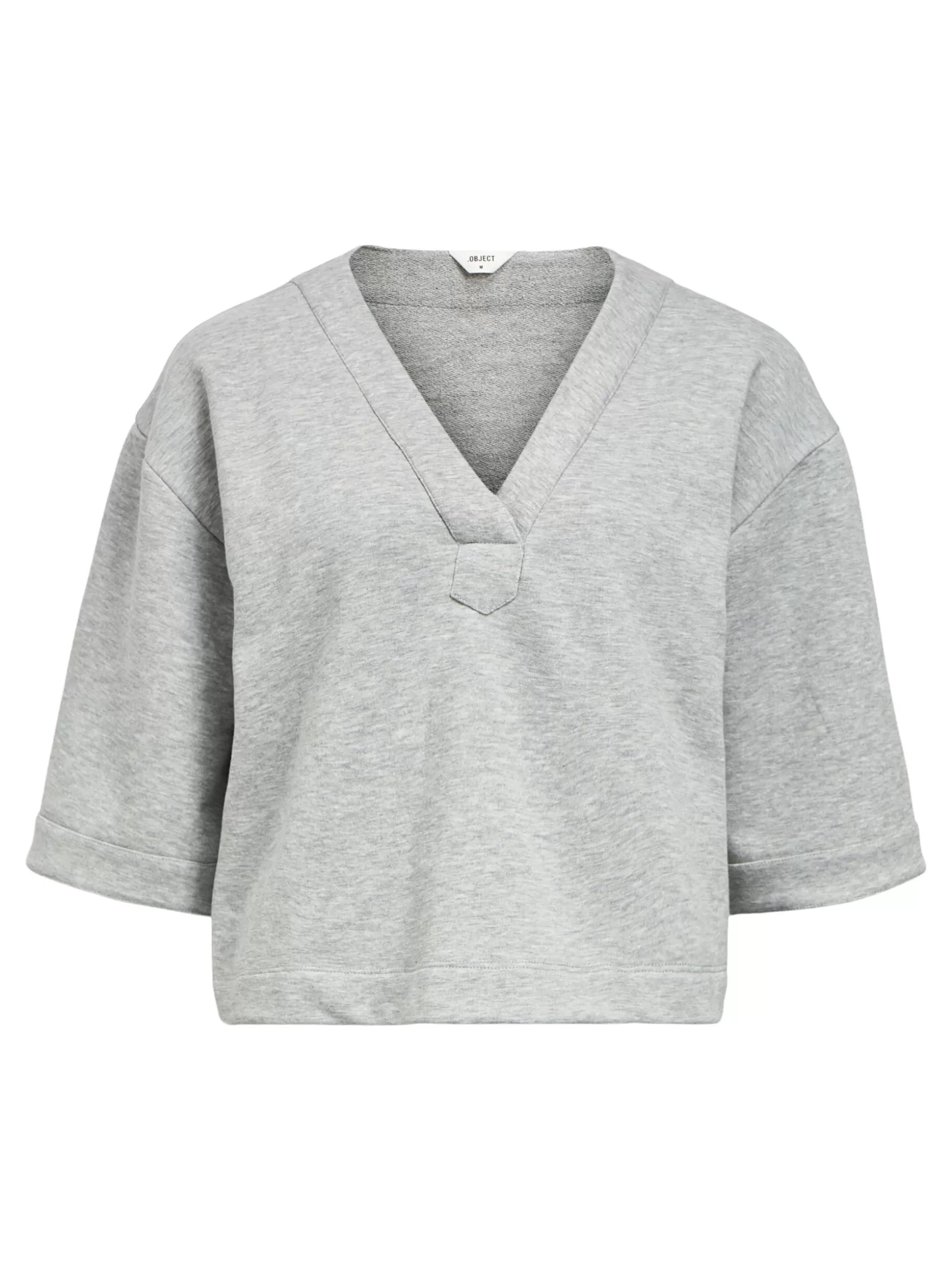 OBJECT KORTE MOUWEN SWEATSHIRT Light Grey Melange Online