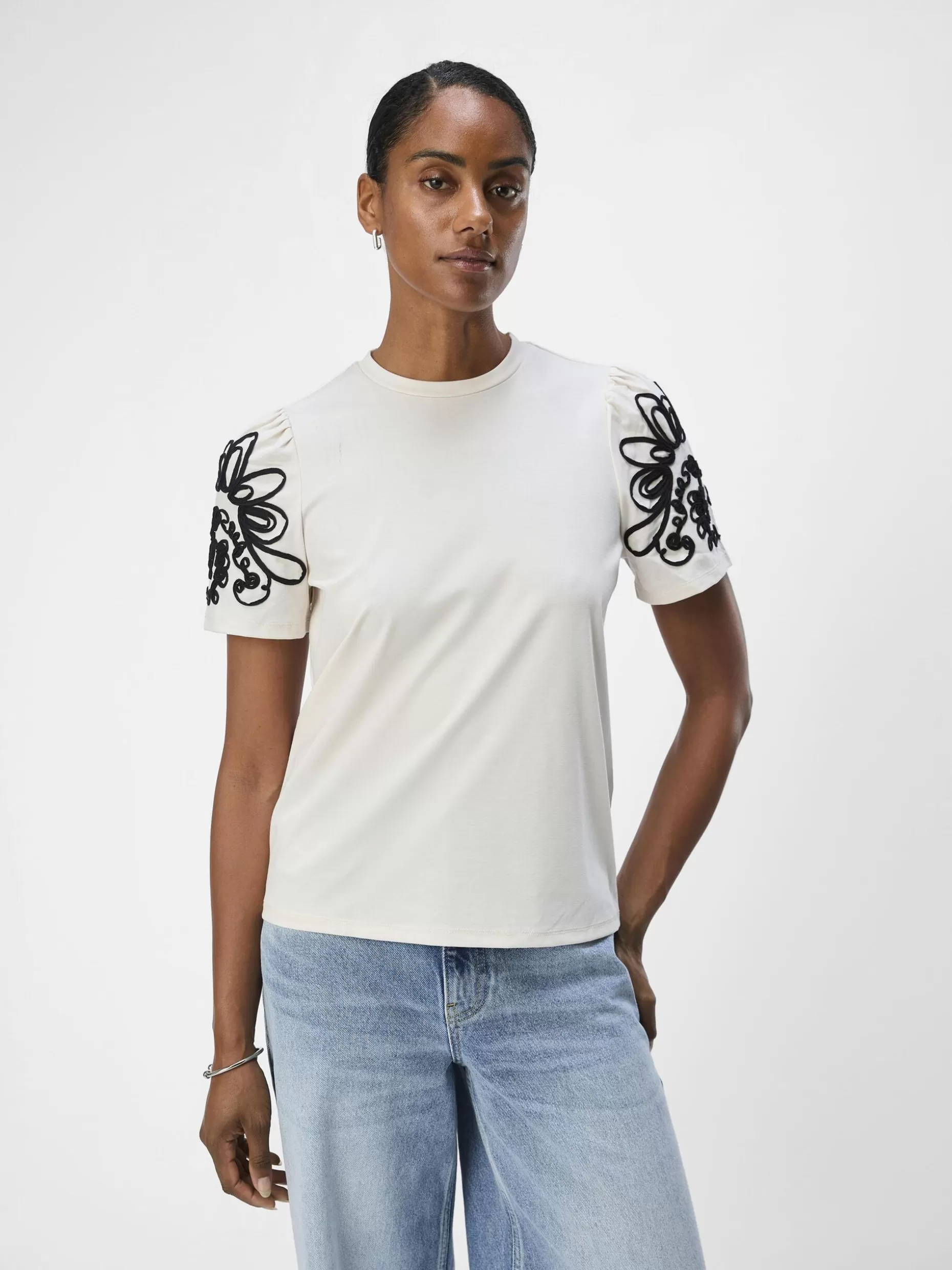 OBJECT KORTE MOUWEN TOP White Fashion