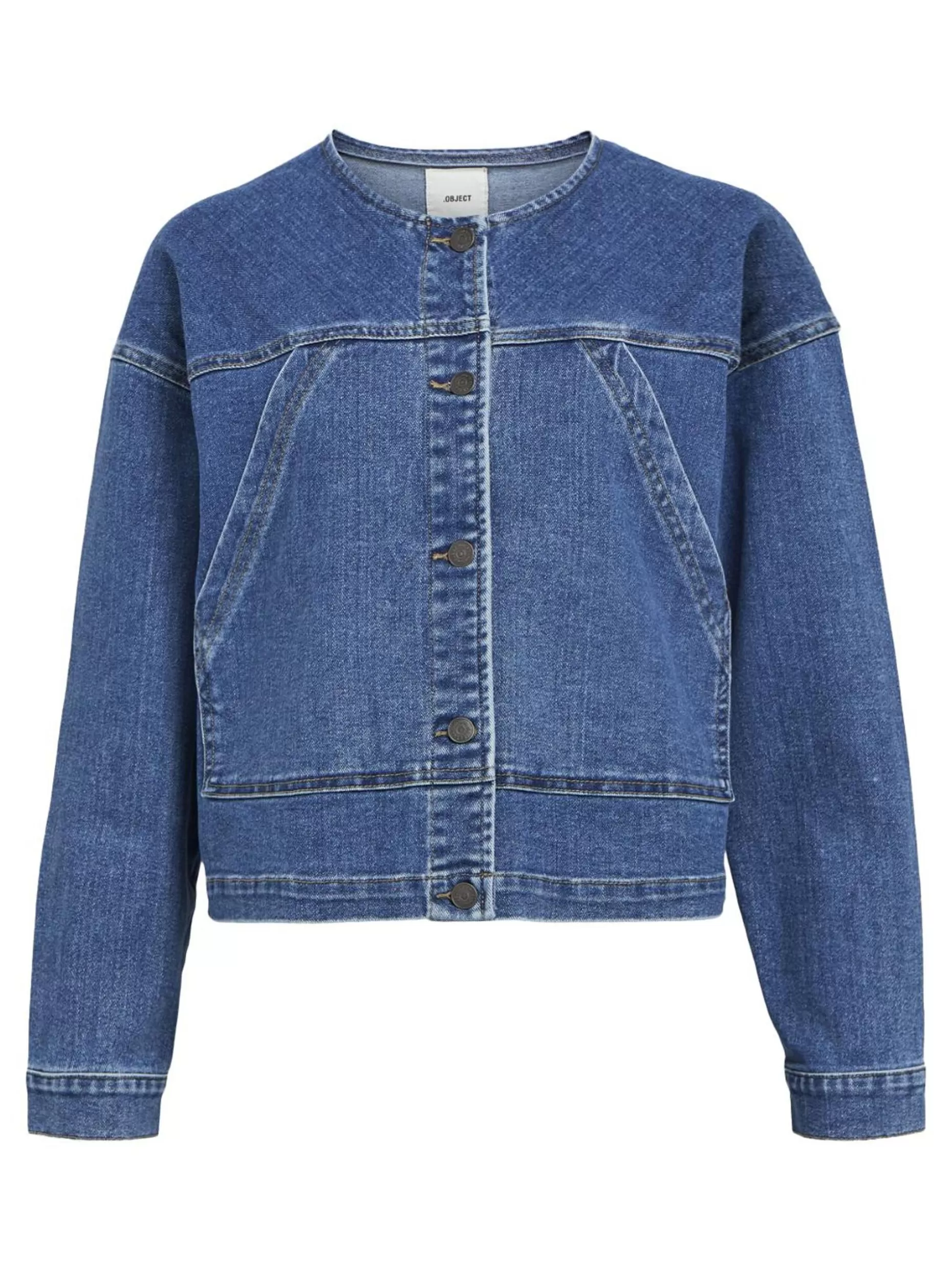 OBJECT KORTE SPIJKERJAS Medium Blue Denim Best