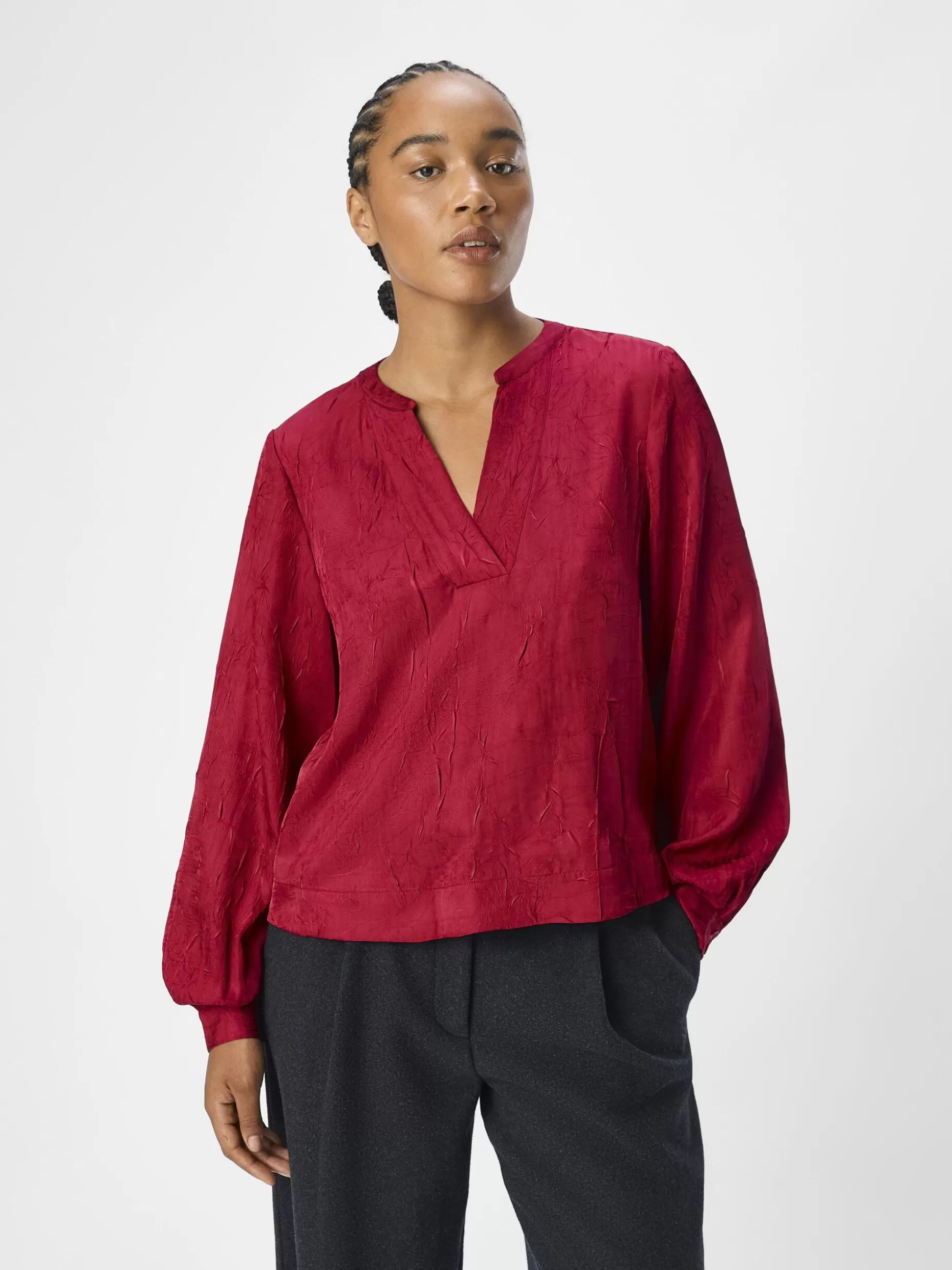 OBJECT KREUKEN BLOUSE Sangria Flash Sale