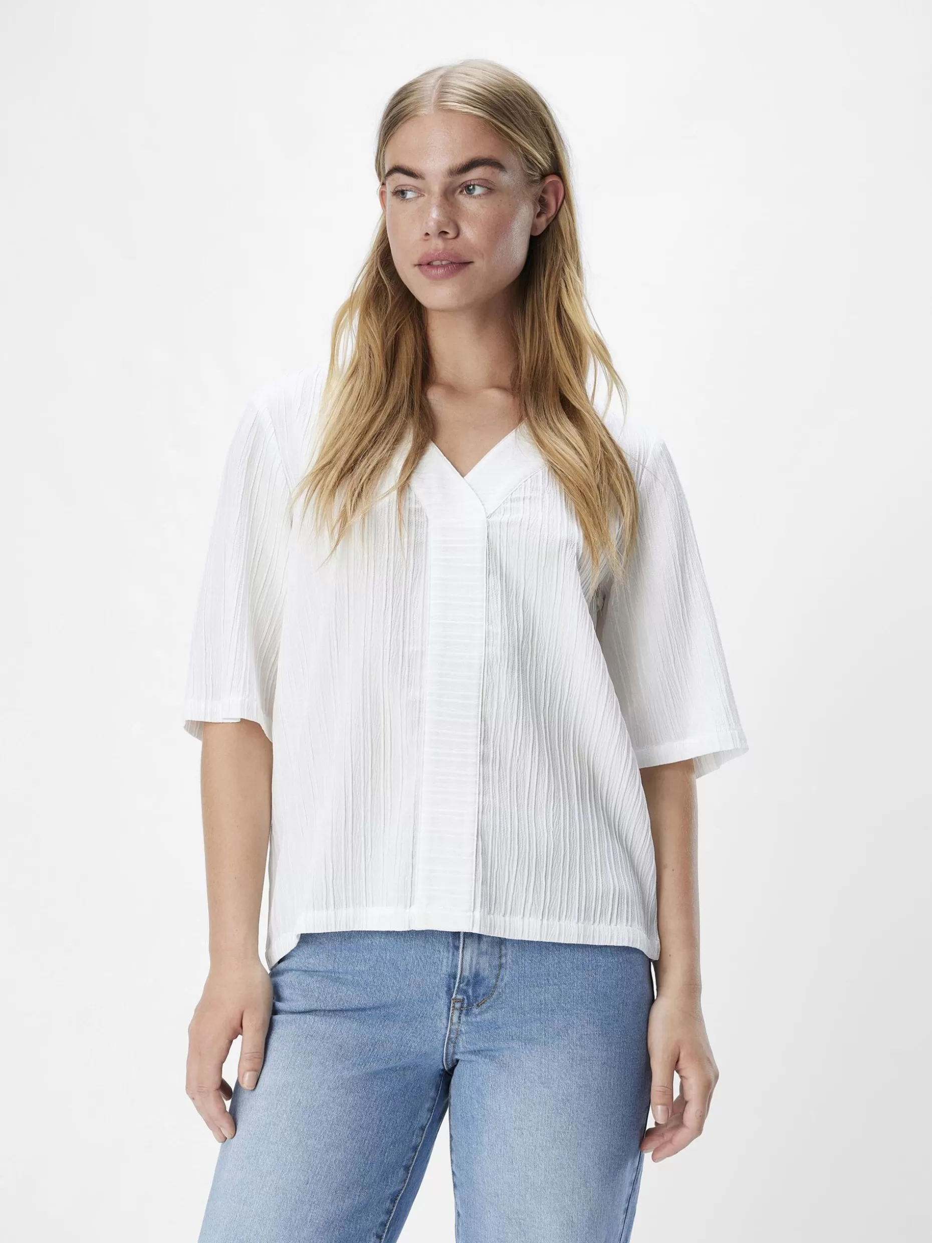 OBJECT KREUKEN BLOUSE Cloud Dancer Flash Sale