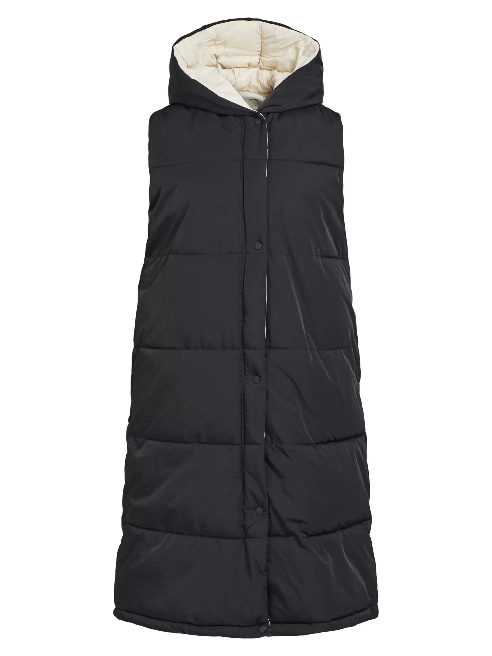 OBJECT LANG MODEL GILET Black Cheap