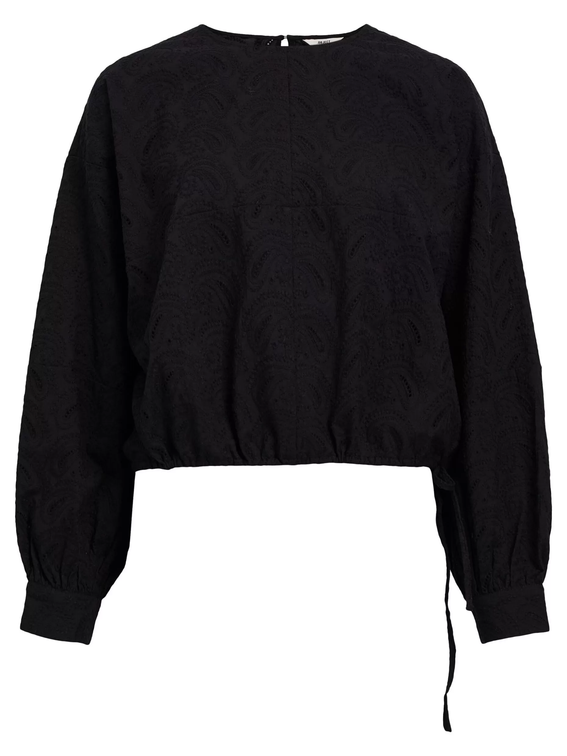 OBJECT LANGE MOUWEN CROP TOP Black Sale