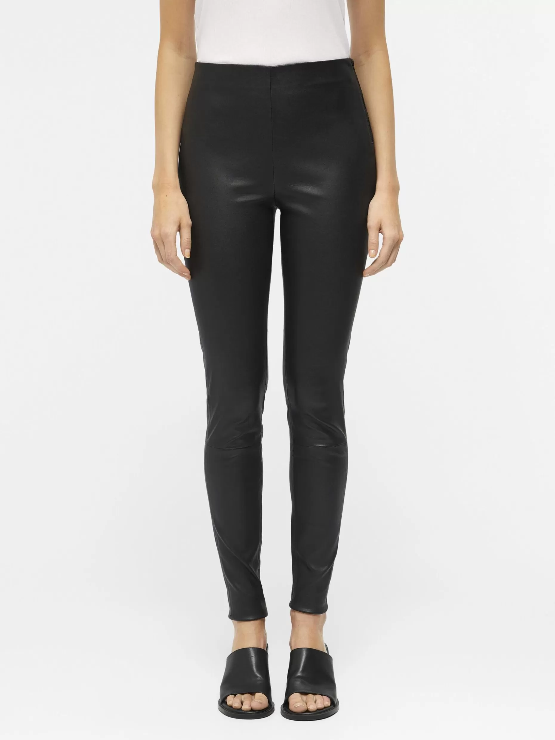 OBJECT LEDER LEGGING Black Fashion