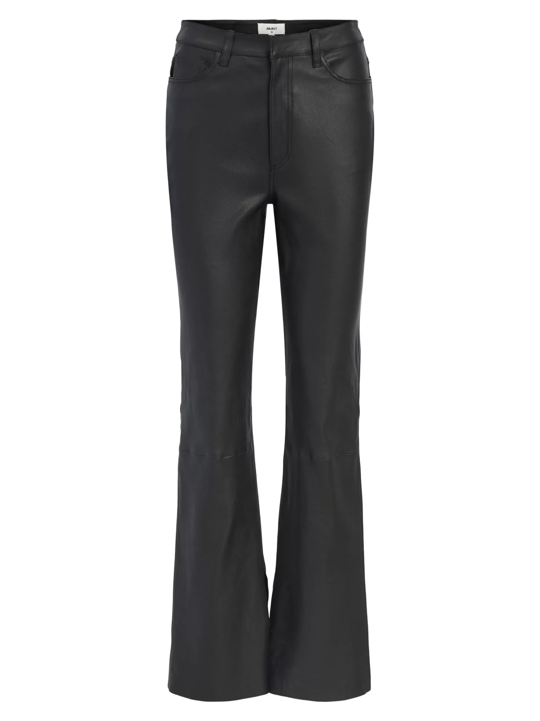 OBJECT LEREN BROEK Black Cheap