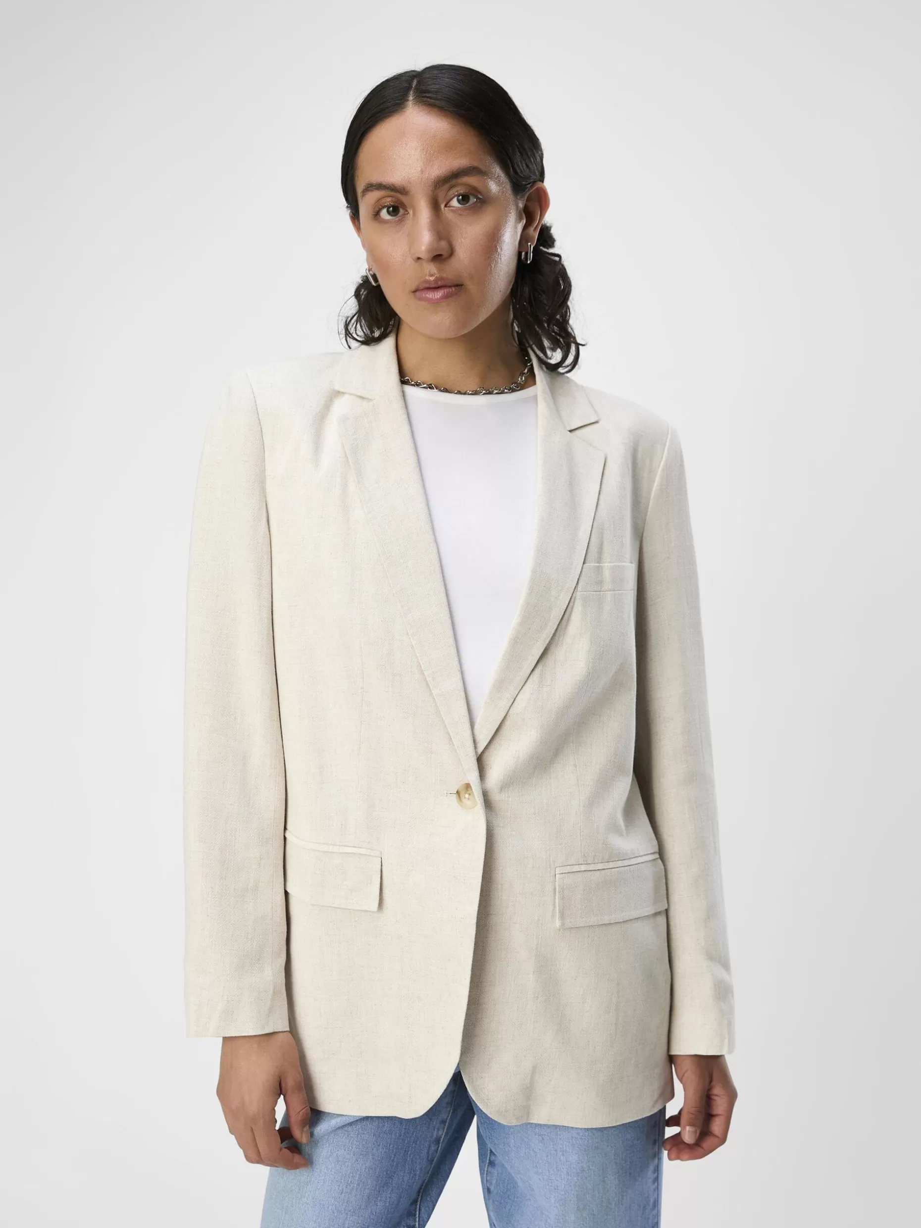 OBJECT LINNENMIX BLAZER Sandshell Online