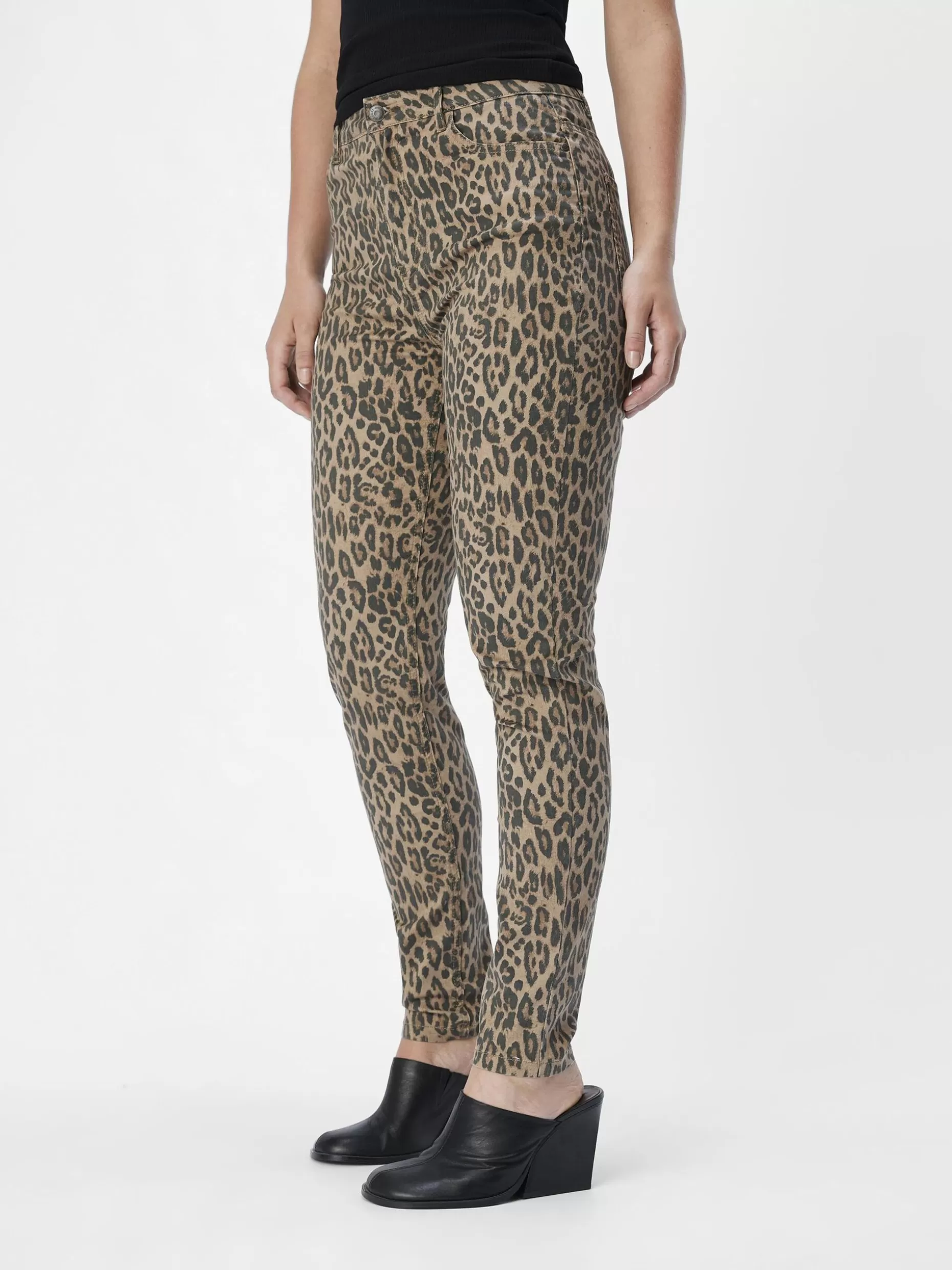 OBJECT LUIPAARDPRINT SKINNY JEANS Incense Clearance