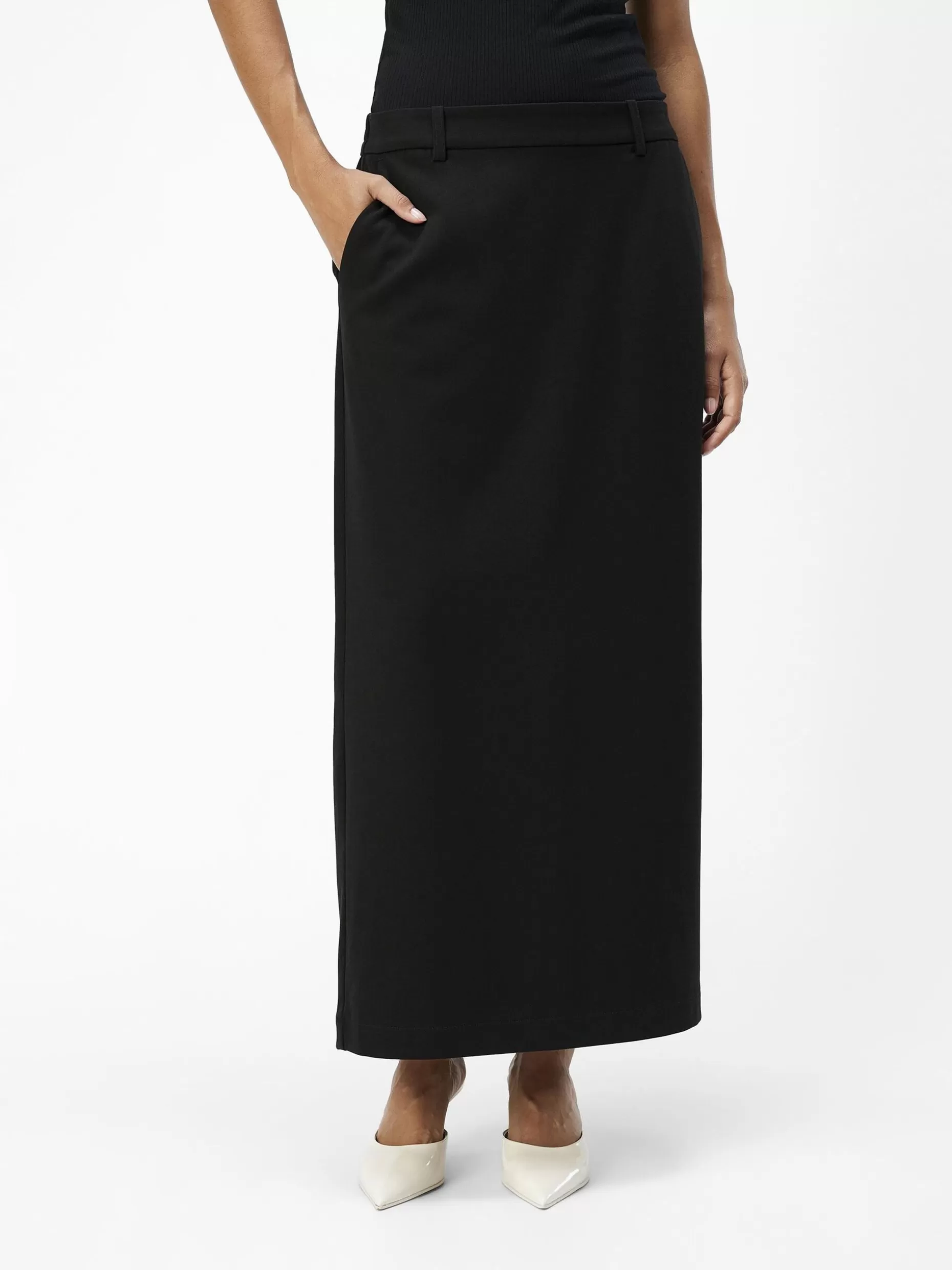 OBJECT MID-WAIST MAXI ROK Black Discount