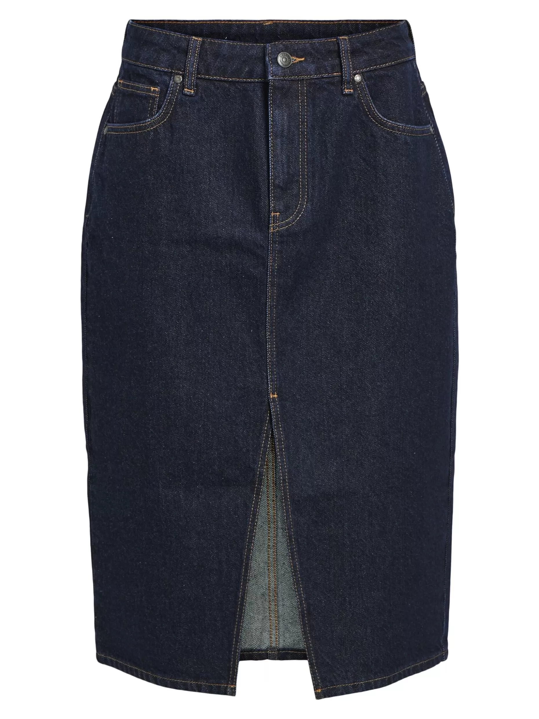 OBJECT OBJHARLOW MIDDELLANGE ROK Dark Blue Denim Shop