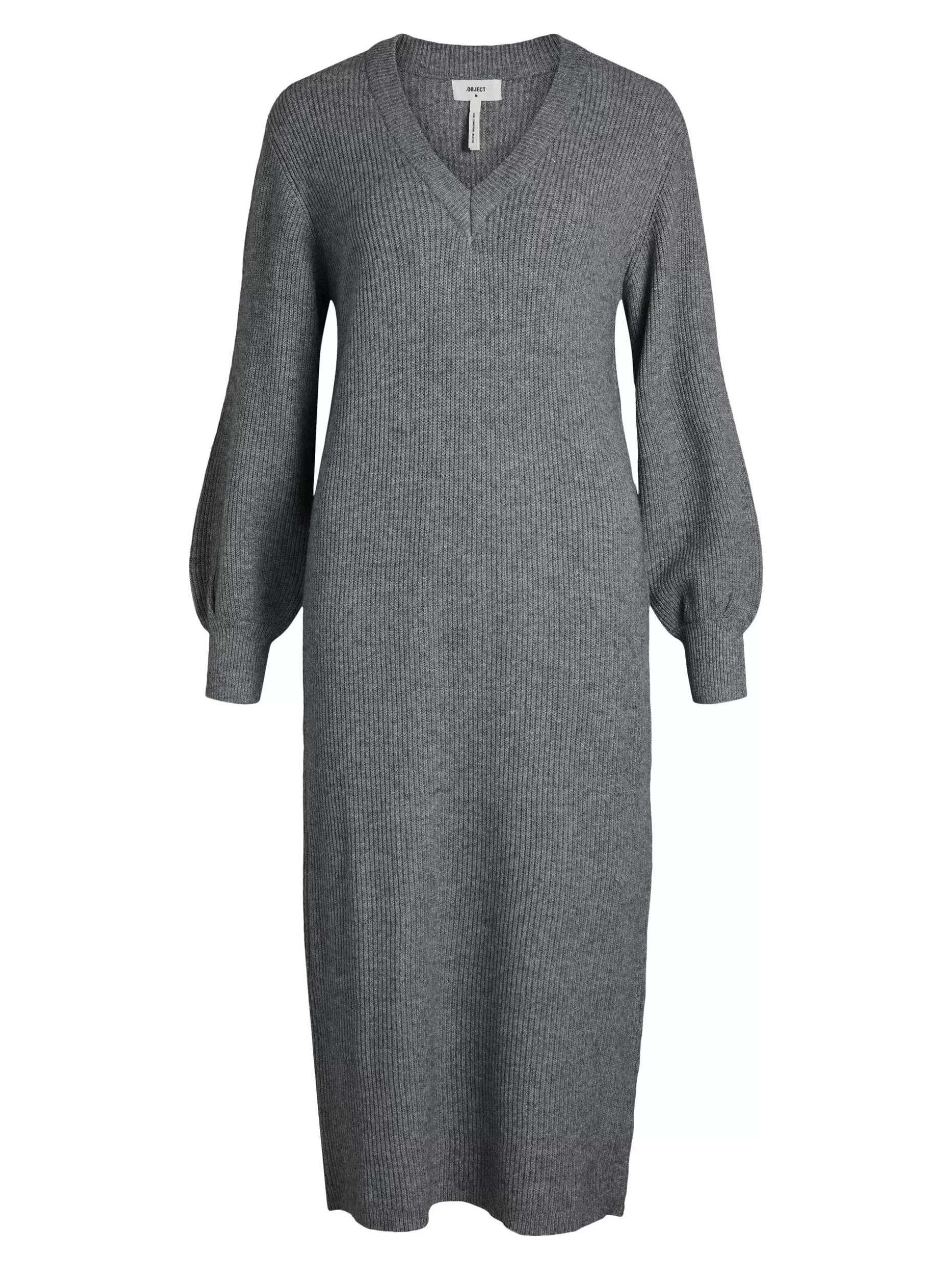 OBJECT OBJMALENA GEBREIDE JURK Medium Grey Melange Store