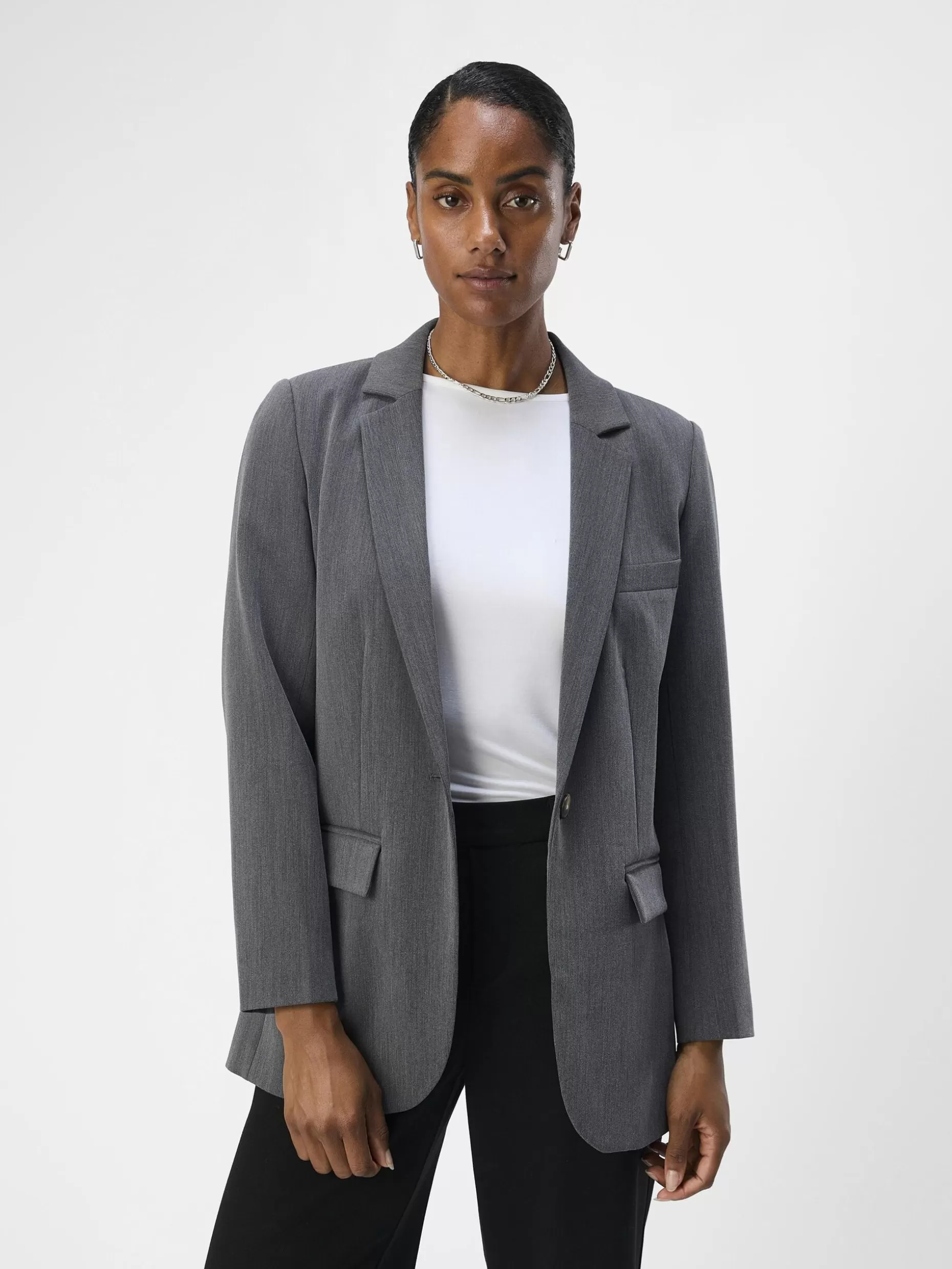 OBJECT OBJSIGRID BLAZER Medium Grey Melange Cheap