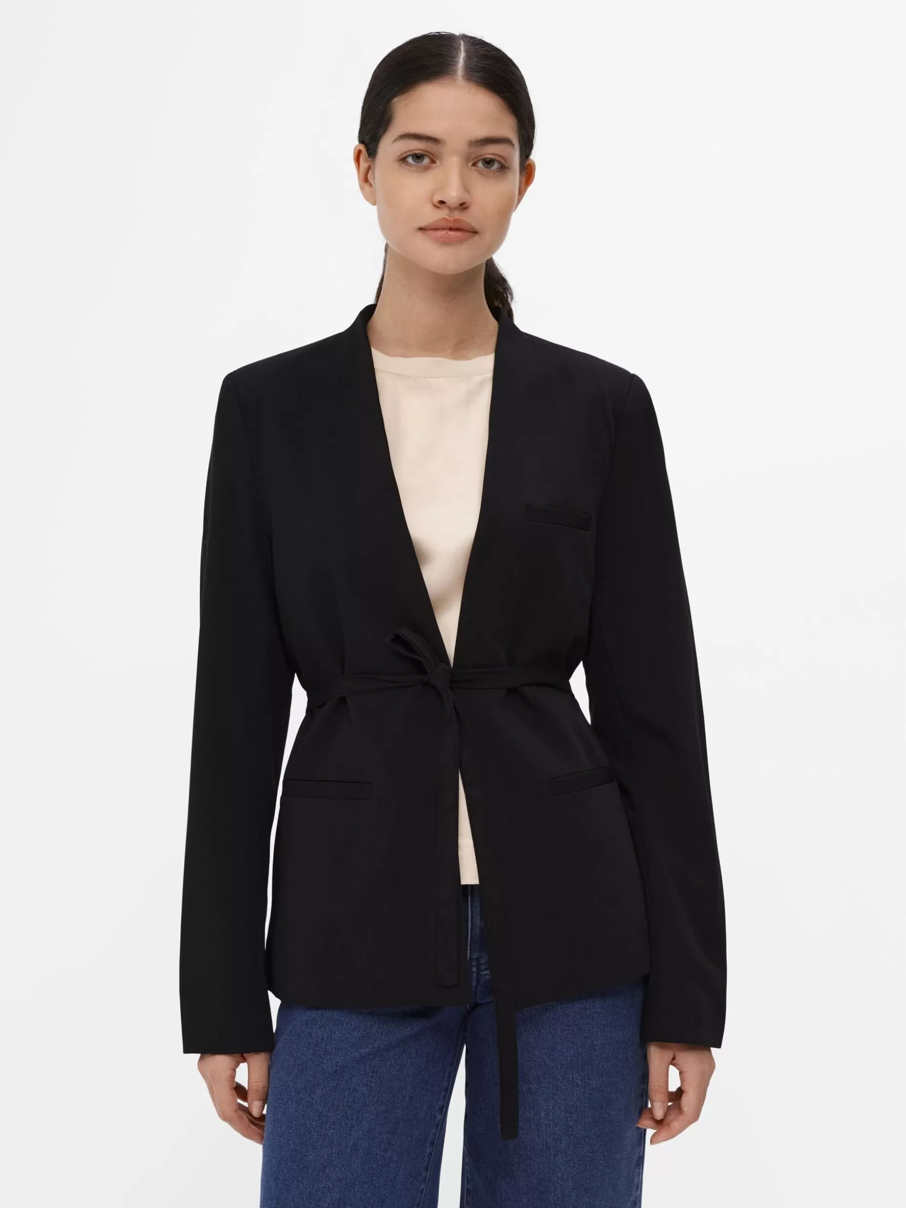 OBJECT OPEN VOORKANT BLAZER Black Discount