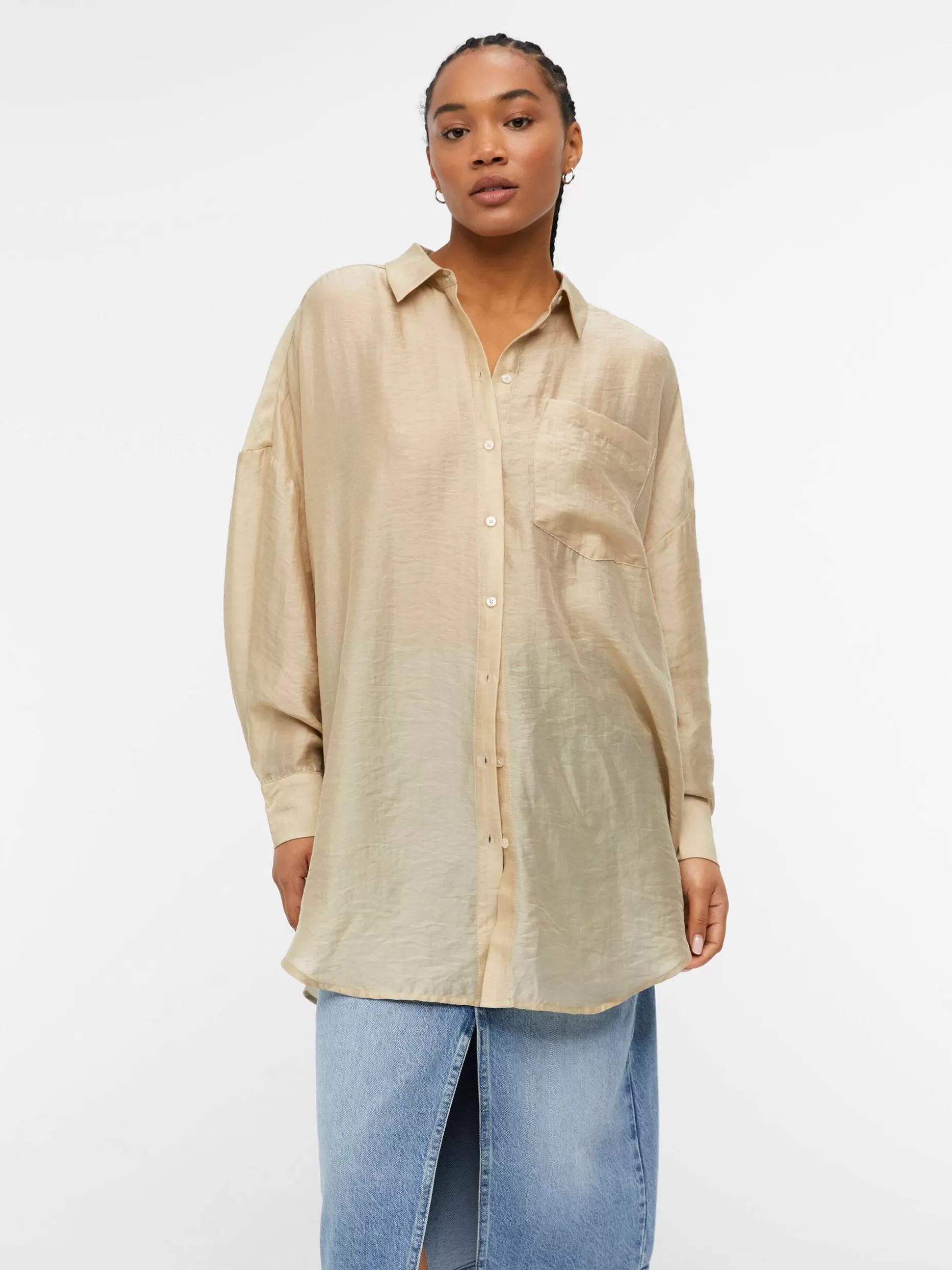 OBJECT OVERSIZED OVERHEMD Sandshell Best Sale