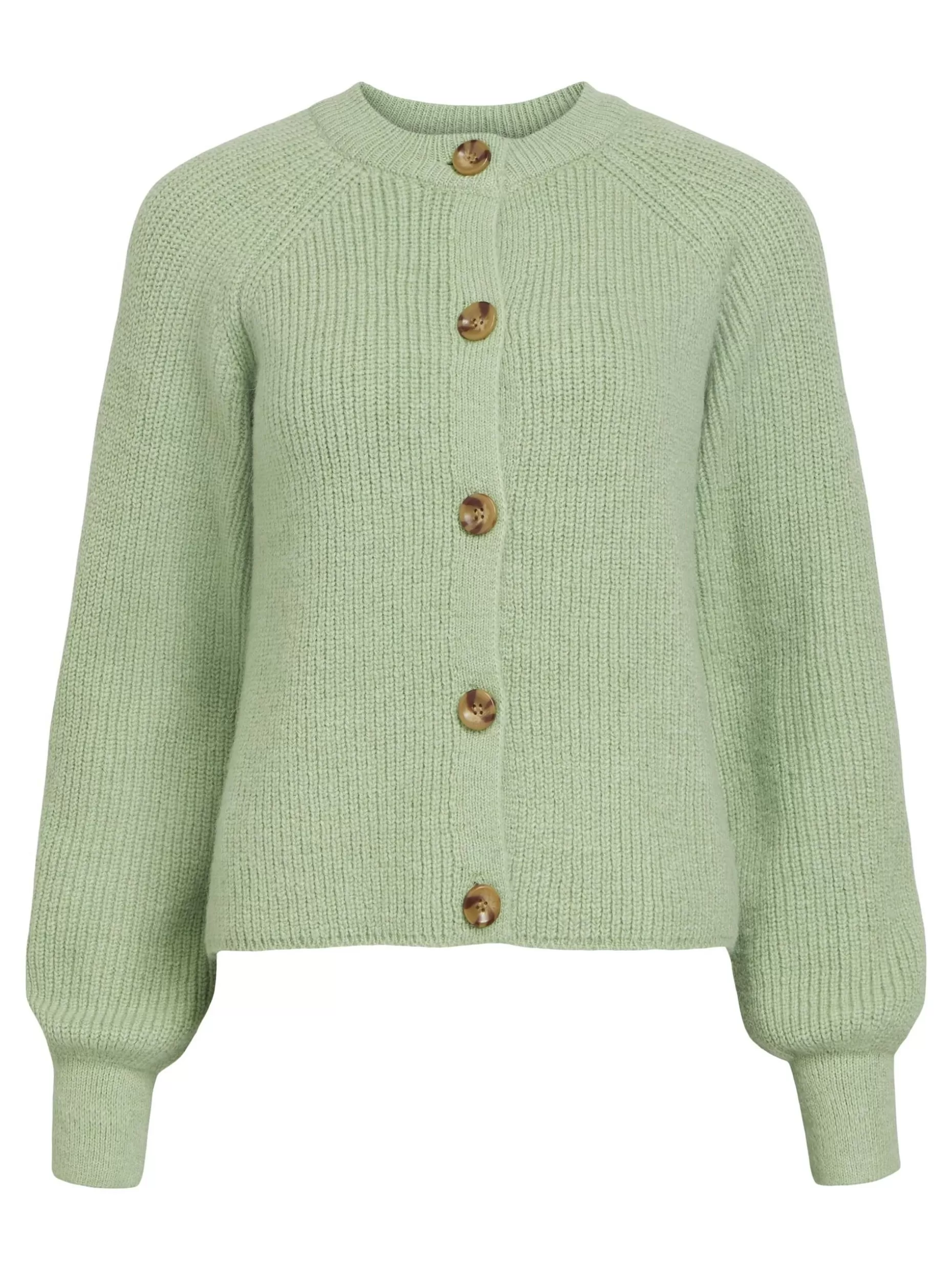 OBJECT RONDE HALS GEBREID VEST Fair Green Cheap