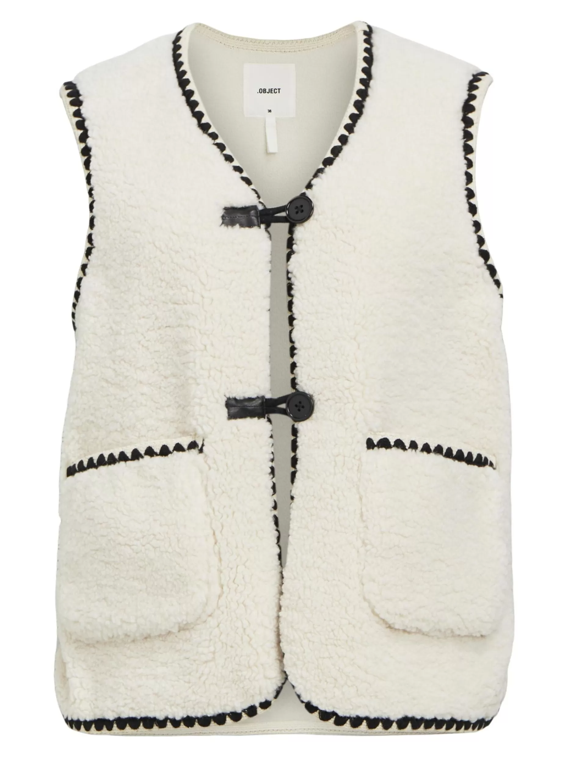 OBJECT TEDDY GILET White Sand Outlet