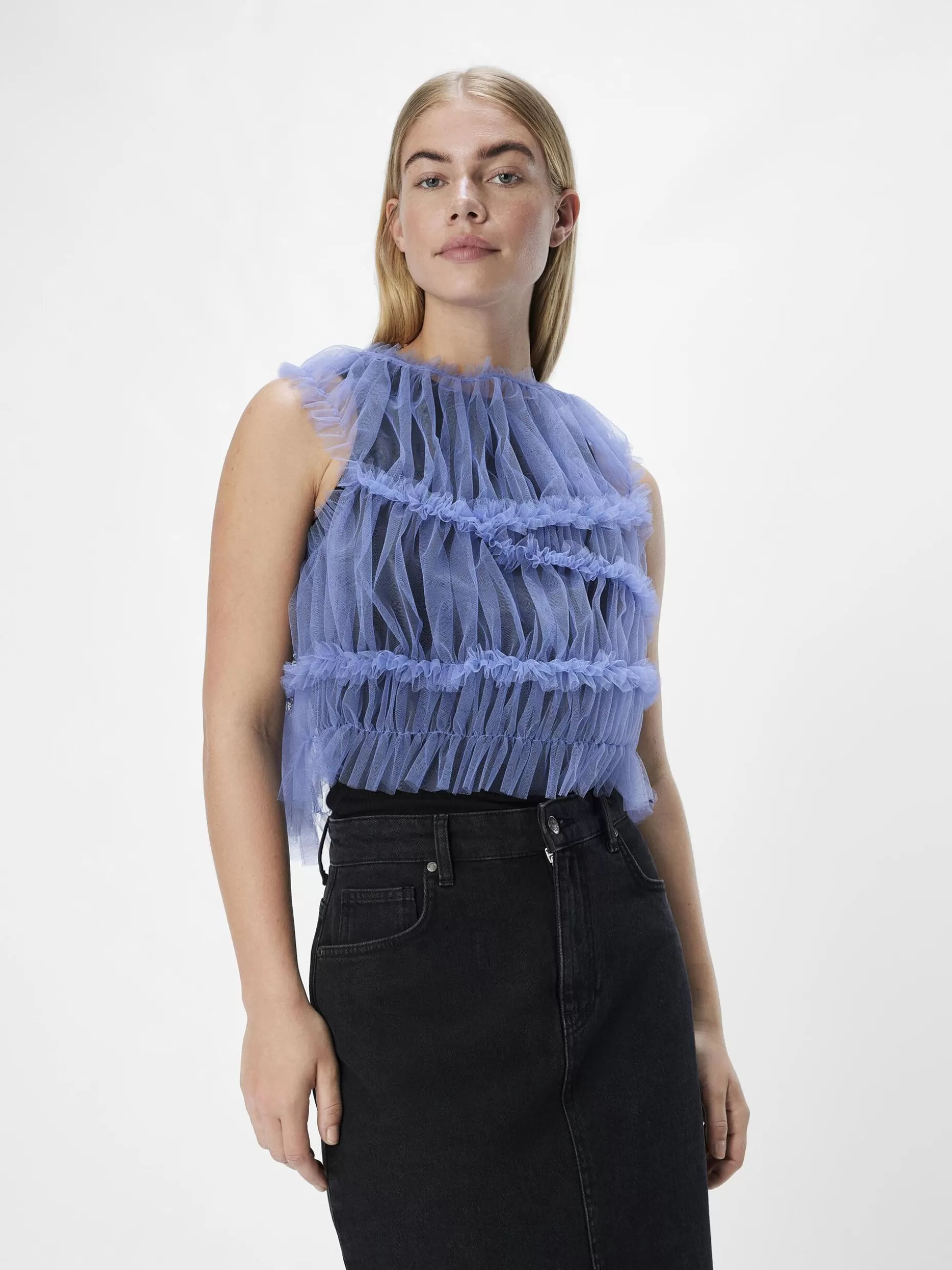 OBJECT TULLE TOP Brunnera Blue Shop