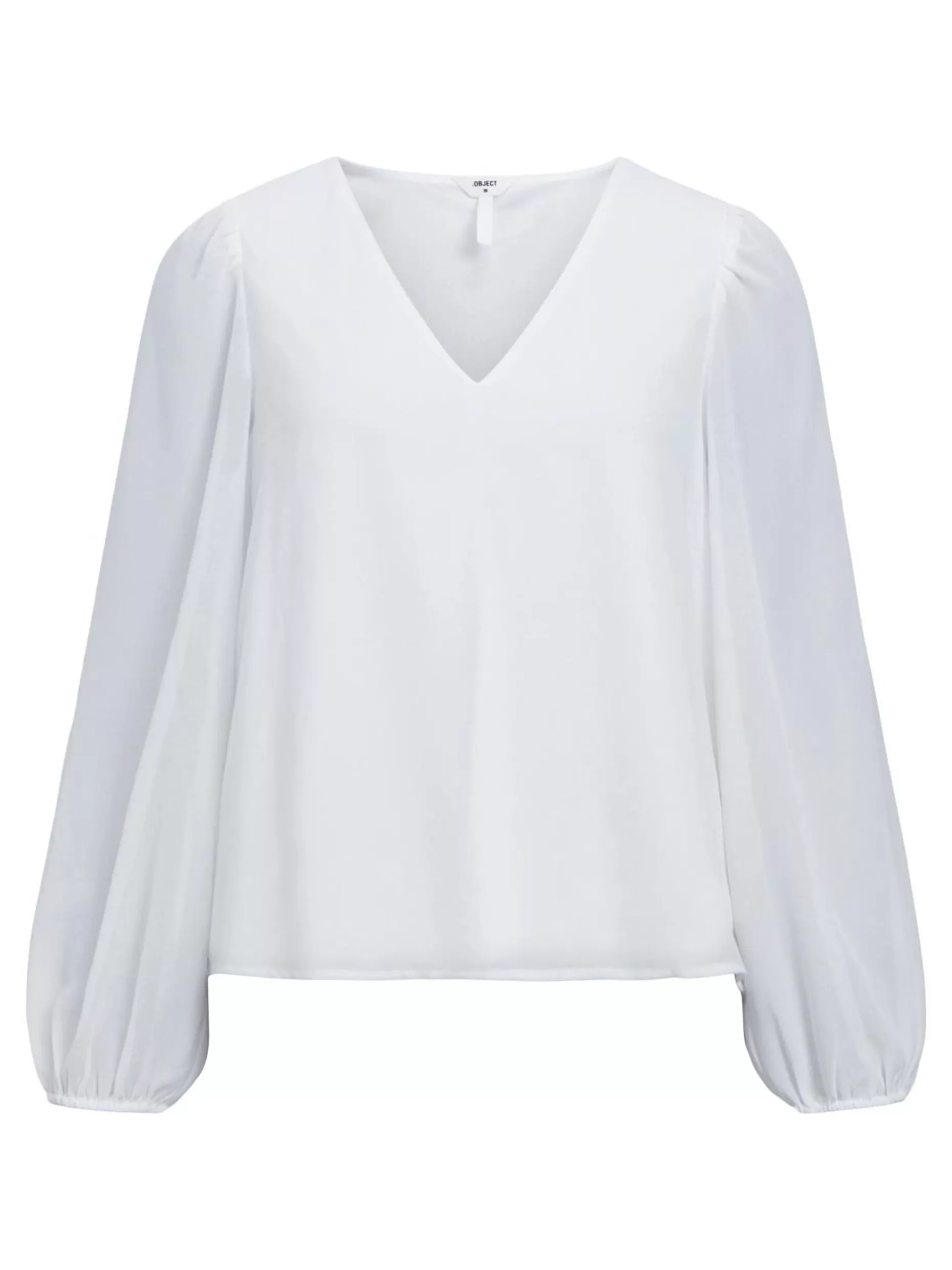 OBJECT V-HALS BLOUSE Cloud Dancer Fashion