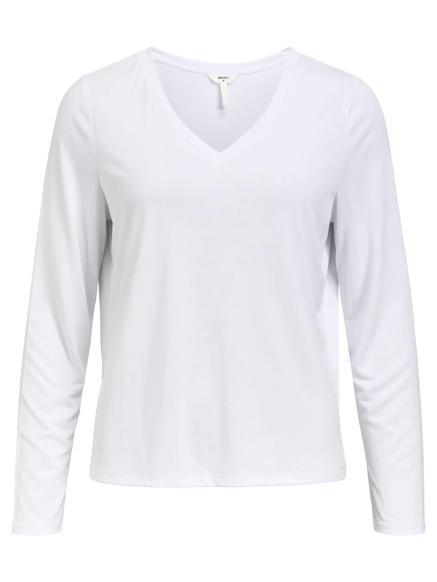 OBJECT V-HALS TOP MET LANGE MOUWEN White Shop