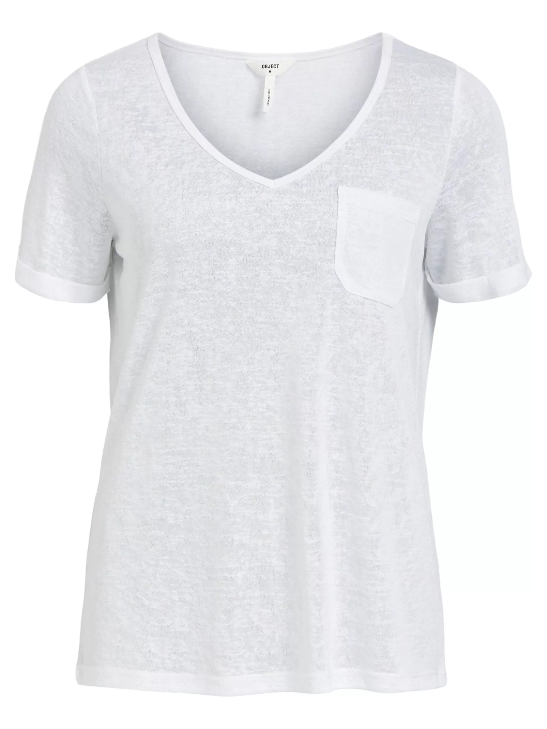 OBJECT V-HALS T-SHIRT White Cheap