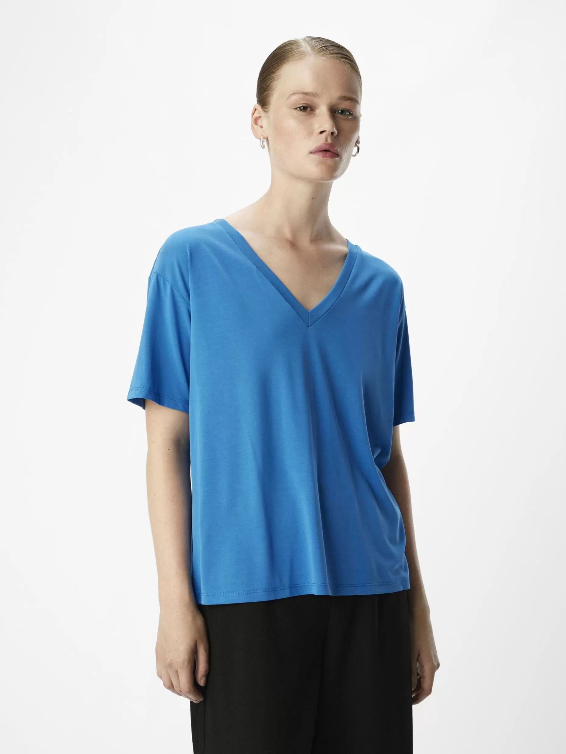 OBJECT V-HALS T-SHIRT Lapis Blue Store